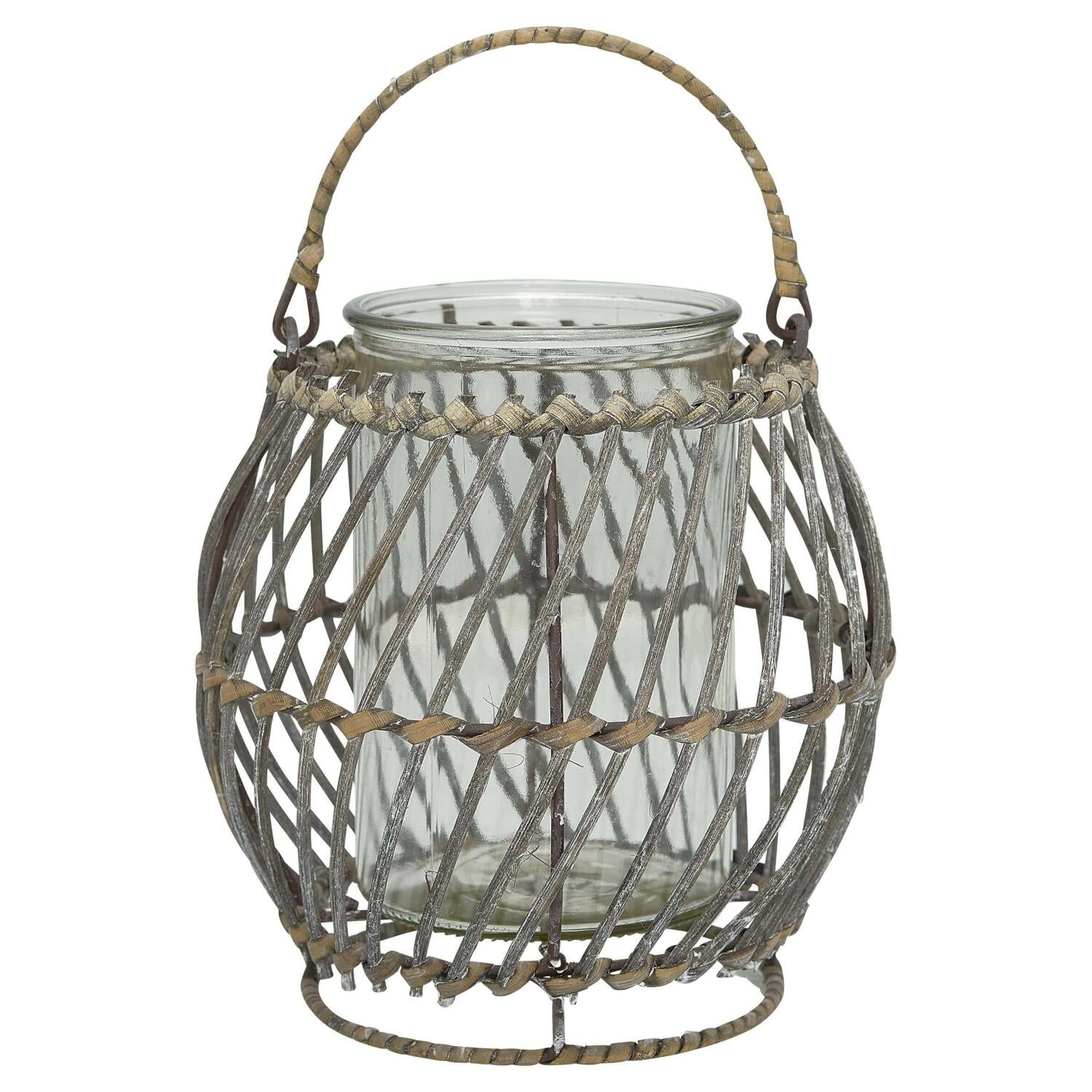 Laterne rund aus Weidenholz - 25 cm (Natur) GreenGate