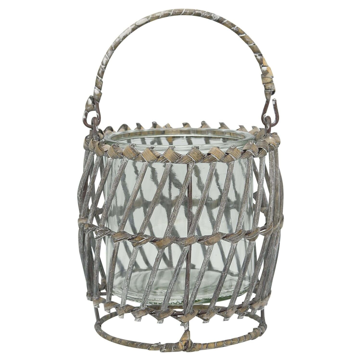 Laterne rund aus Weidenholz - 21 cm (Natur) GreenGate