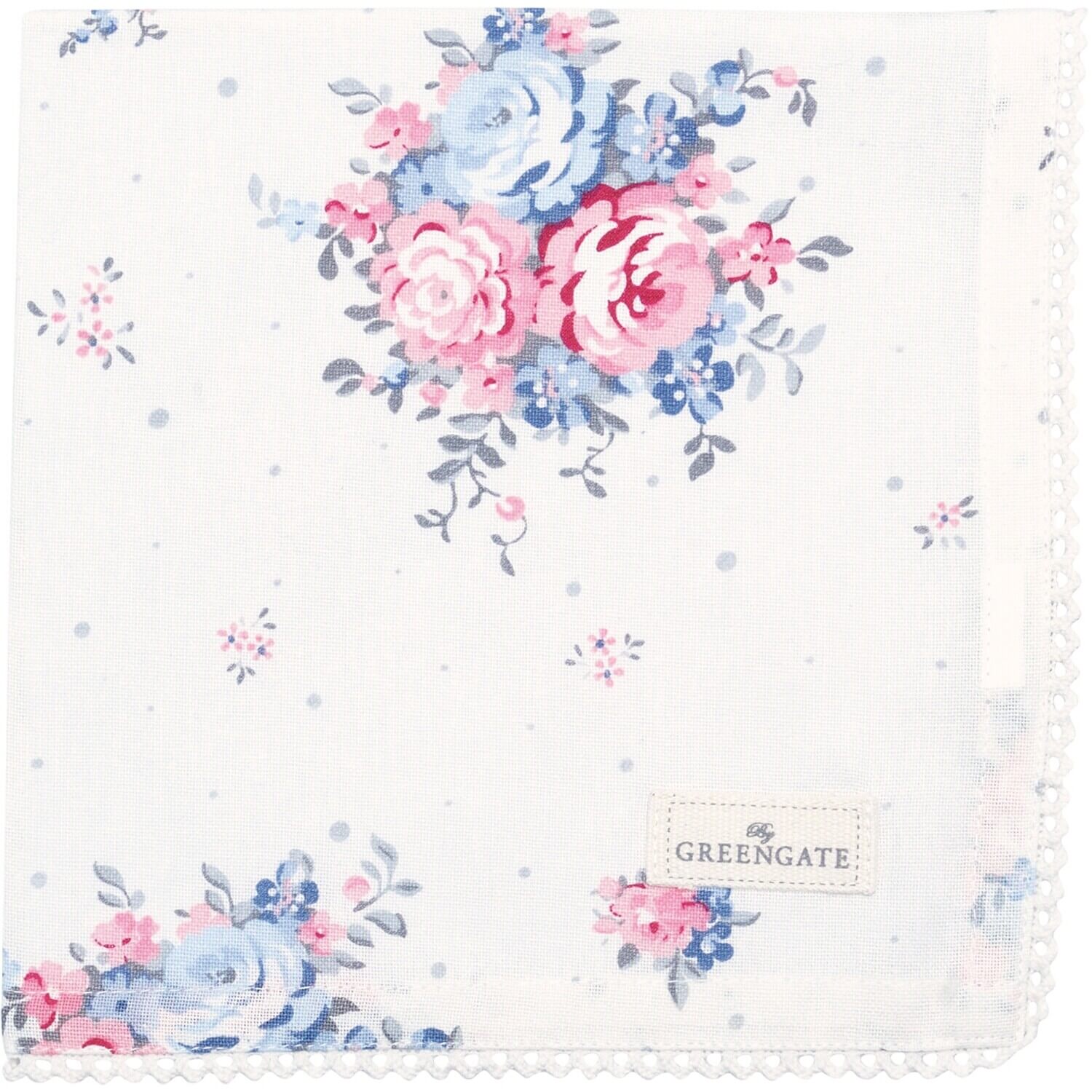Stoffserviette mit Spitze "Emely" (White)