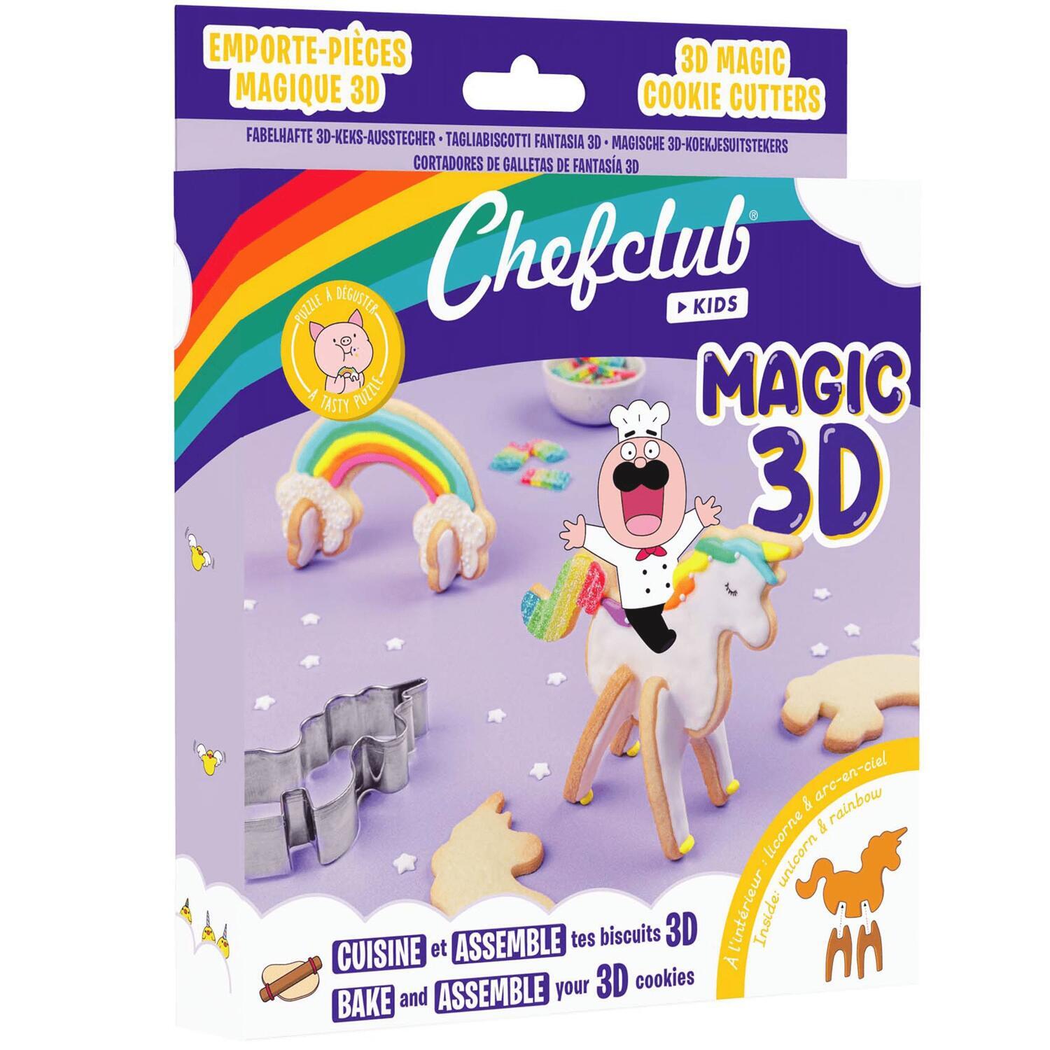 Keksausstecher-Set "Einhorn & Regenbogen Magic 3D"