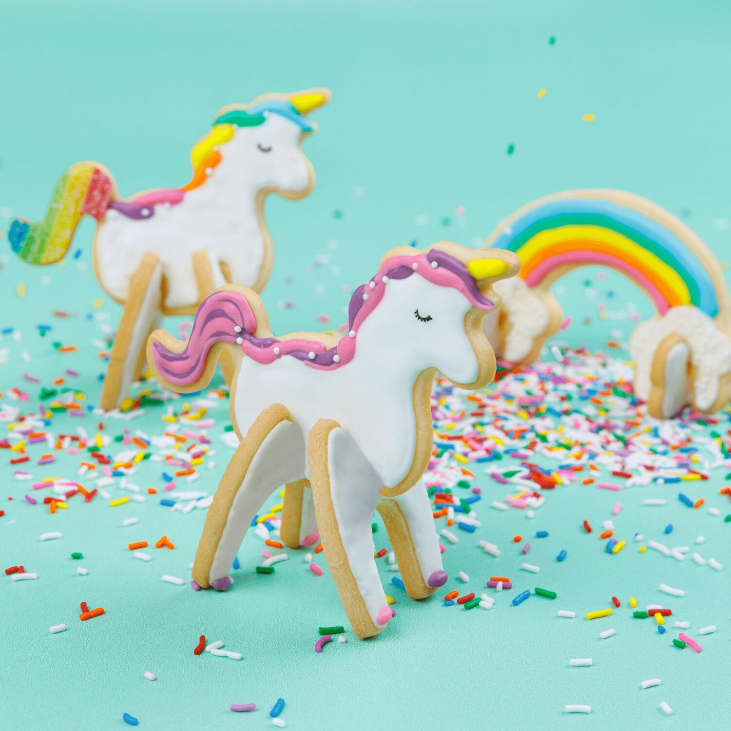 Keksausstecher-Set "Einhorn & Regenbogen Magic 3D"
