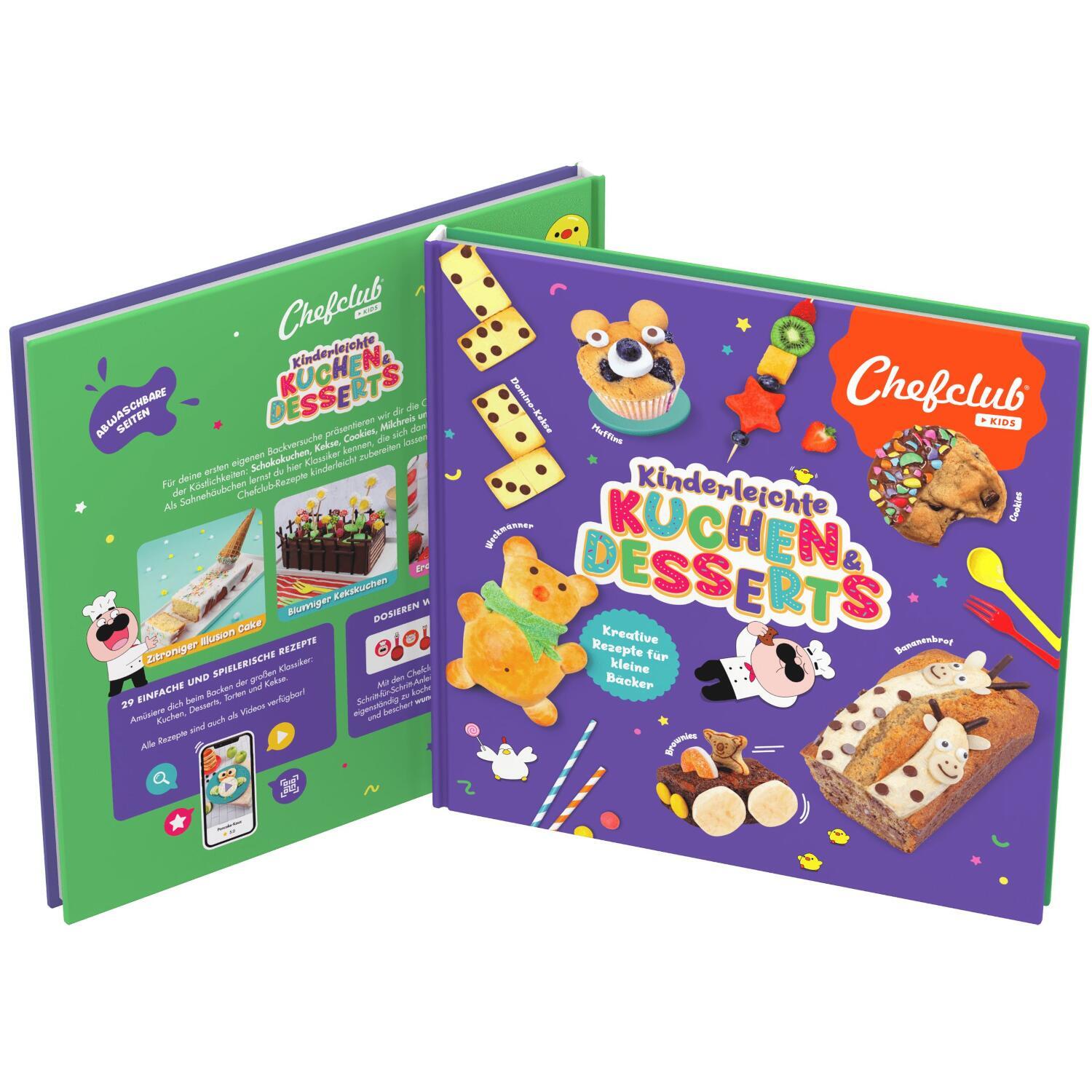 Rezeptbuch & Messbecher im Set "Kinderleichte KUCHEN & DESSERTS"