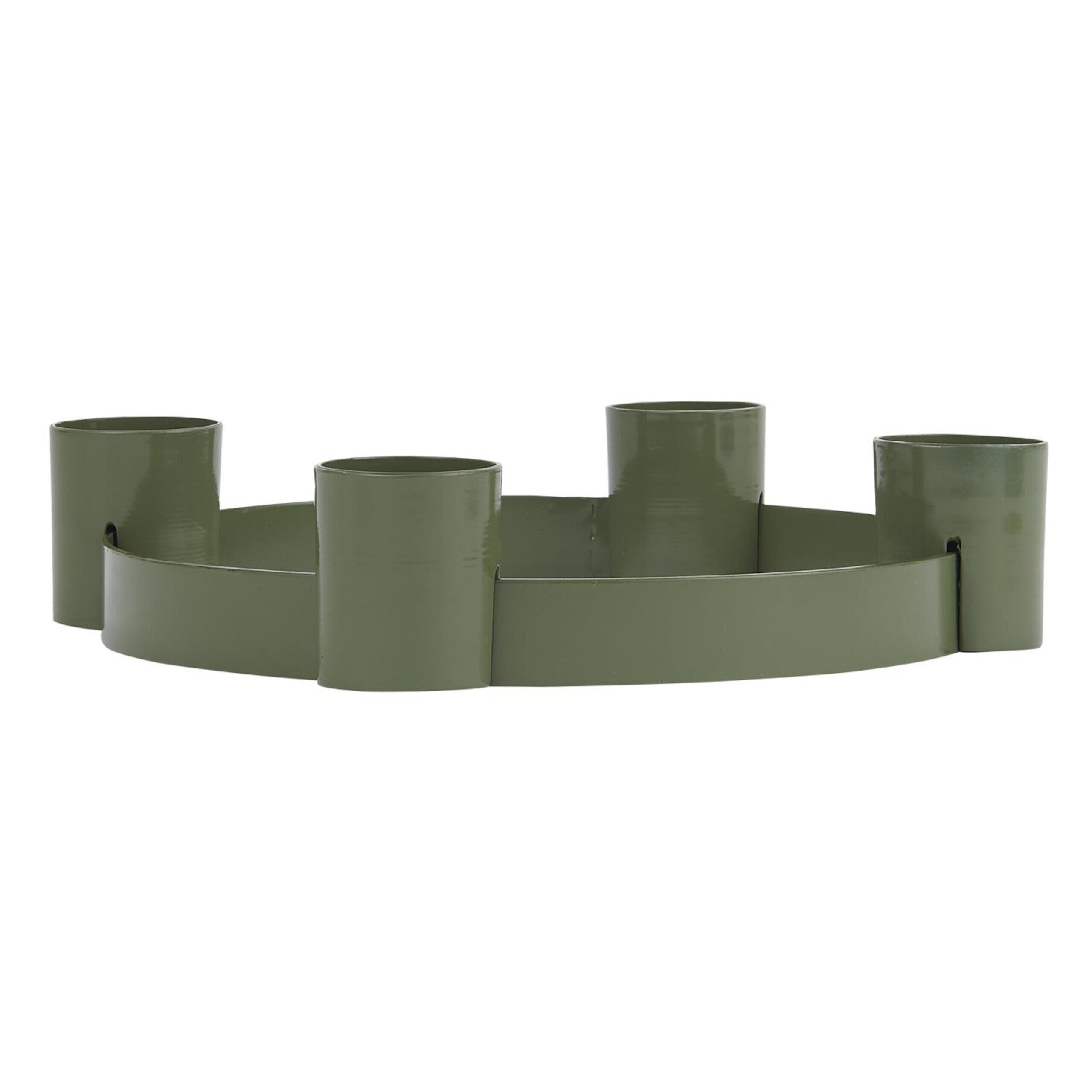 Adventskranz mit verschiebbaren Kerzenhaltern - ø  26 cm (Grün)