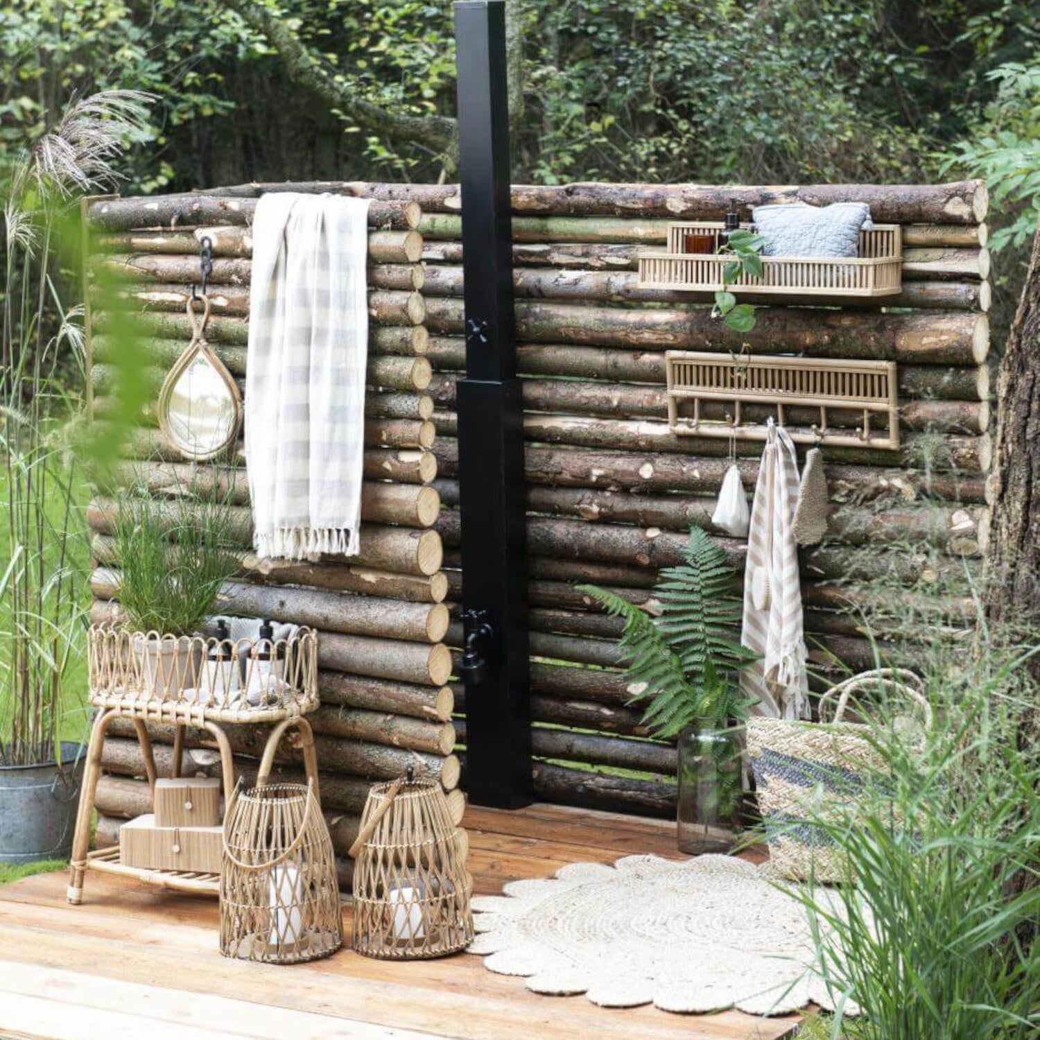 Hakenleiste aus Rattan - 59,5cm (Natur) Ib Laursen