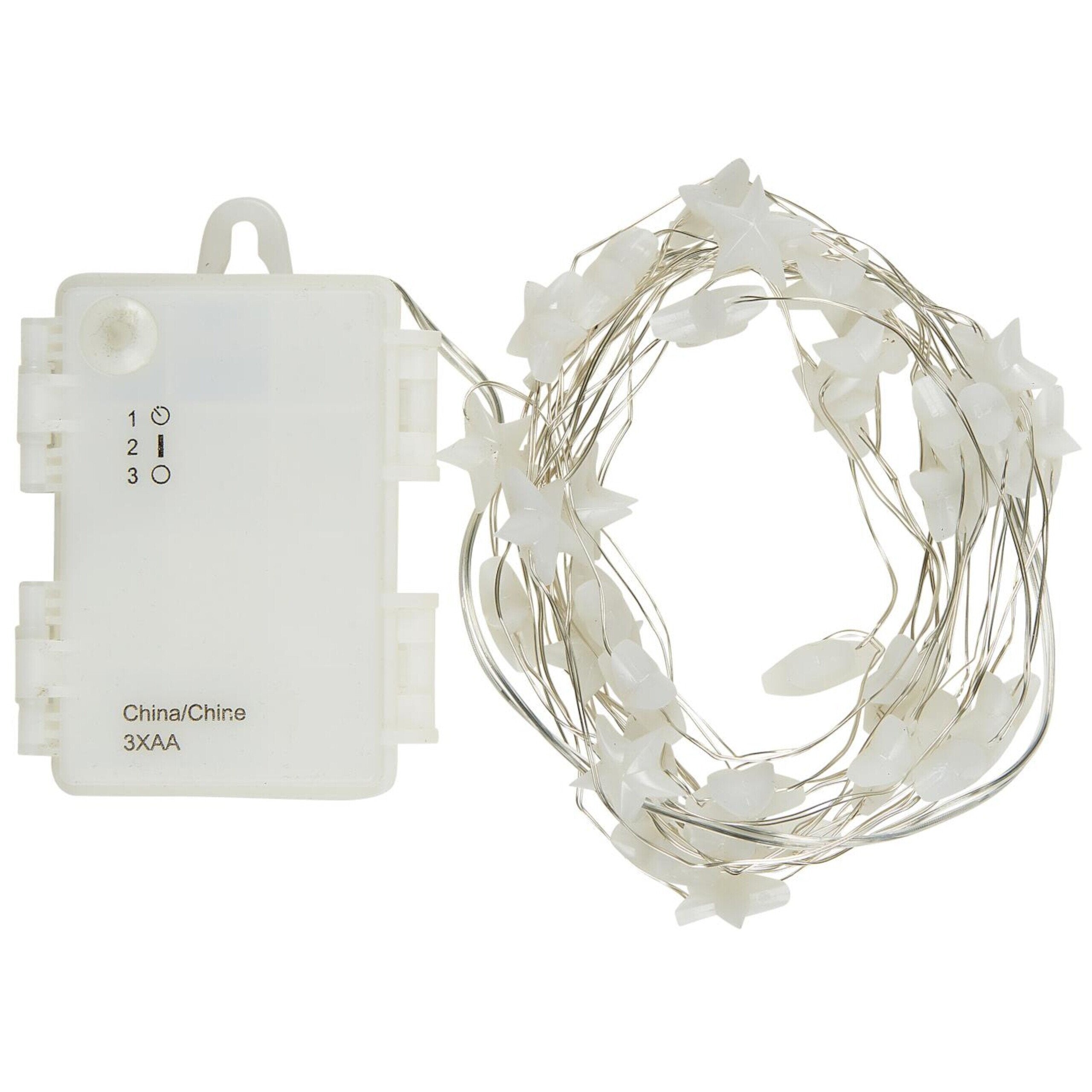Lichterkette für draußen - 40 Stern-Lichter