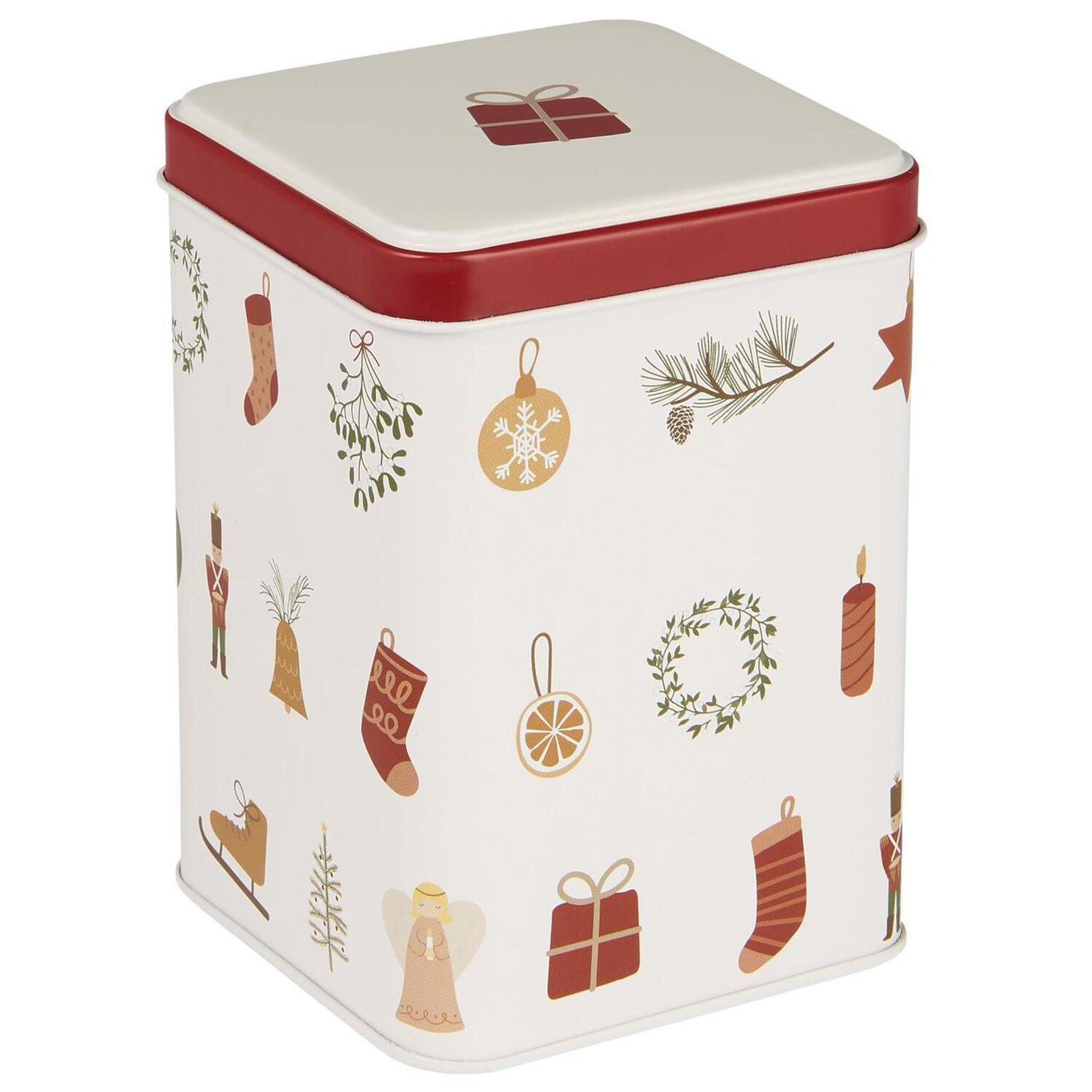 Dose "My Nostalgic Christmas" - 8,7x8,7x12,5 cm (Weiß/Rot) Ib Laursen