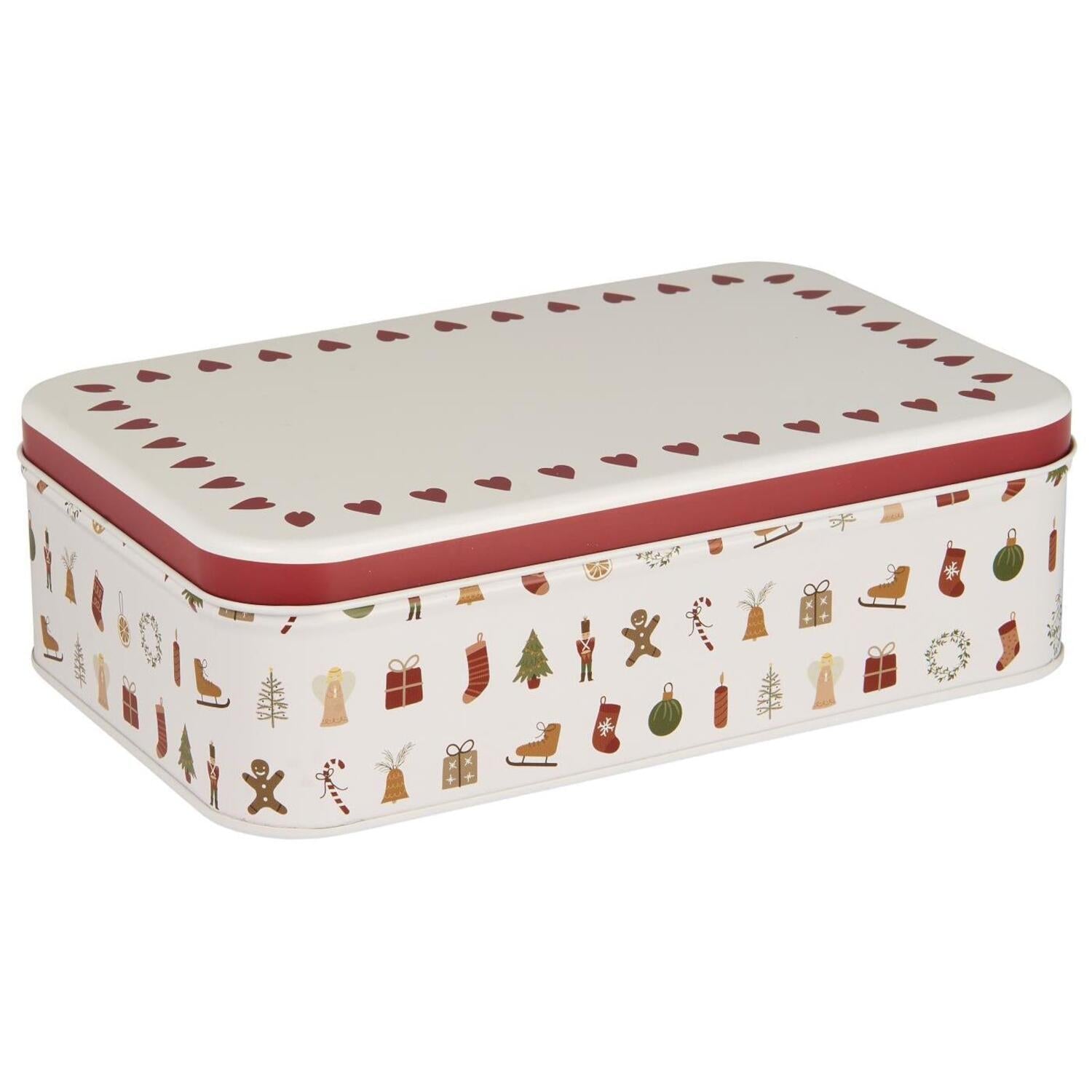 Konfektdose "My Nostalgic Christmas" - 21,9x14,1x6,5 cm (Weiß/Rot) Ib Laursen