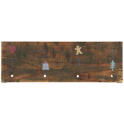 Adventskalender Holzschild mit Zahlen 1-4 - 35 cm (Braun)