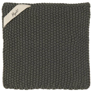 Topflappen gestrickt "Mynte" (Thunder Grey/Dunkelgrau)