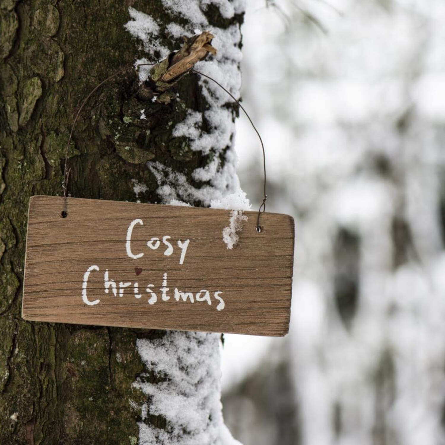 Holzschild "Cosy Christmas" - 15 cm Ib Laursen