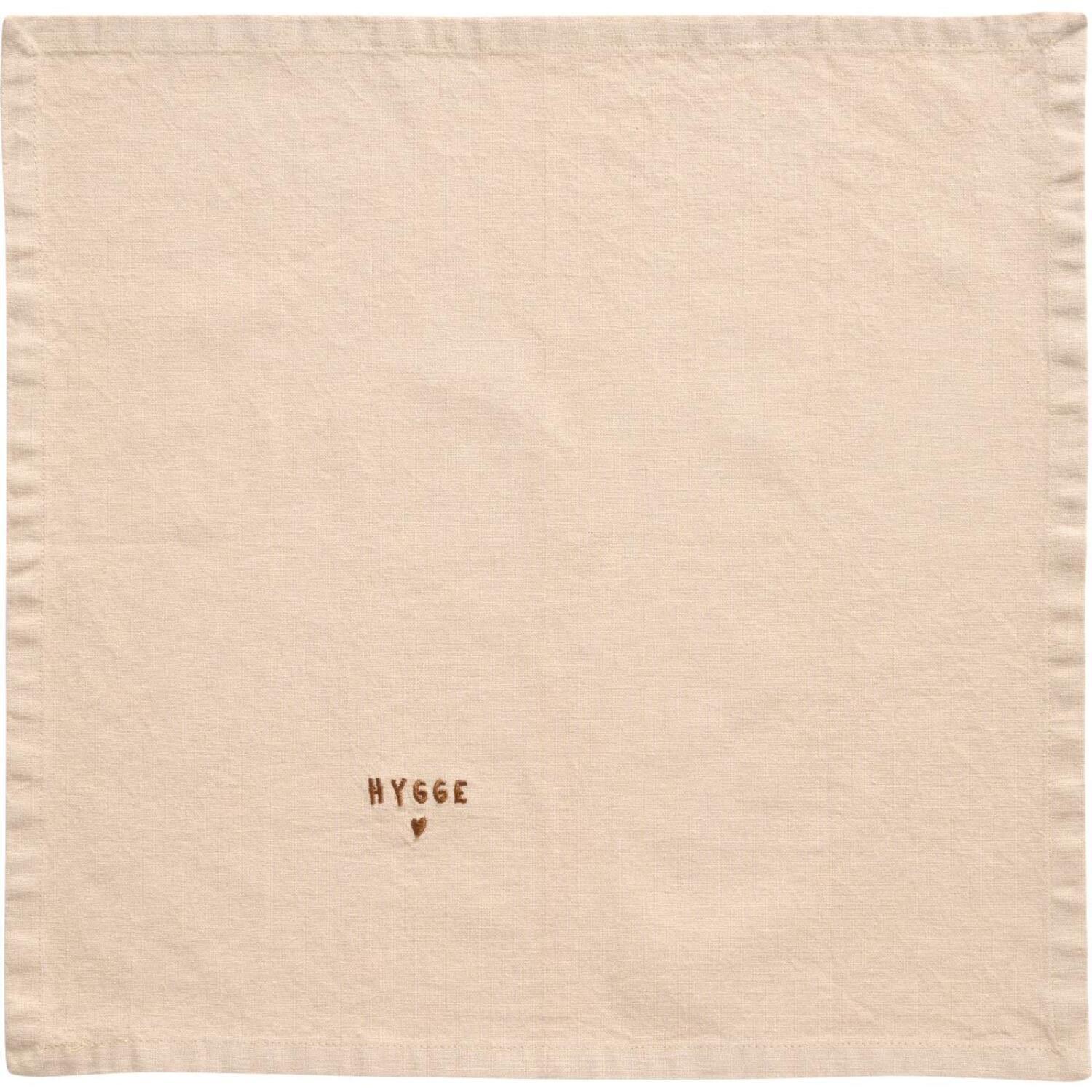 Ib Laursen Stoffserviette "Tradition - Hygge"- 40x40 cm (Leinenfarbig) Ib Laursen