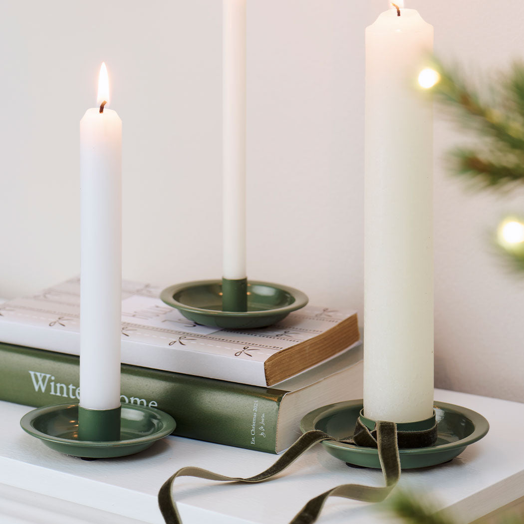 Kerzenhalter - 8,5x2,5 cm (Grün)