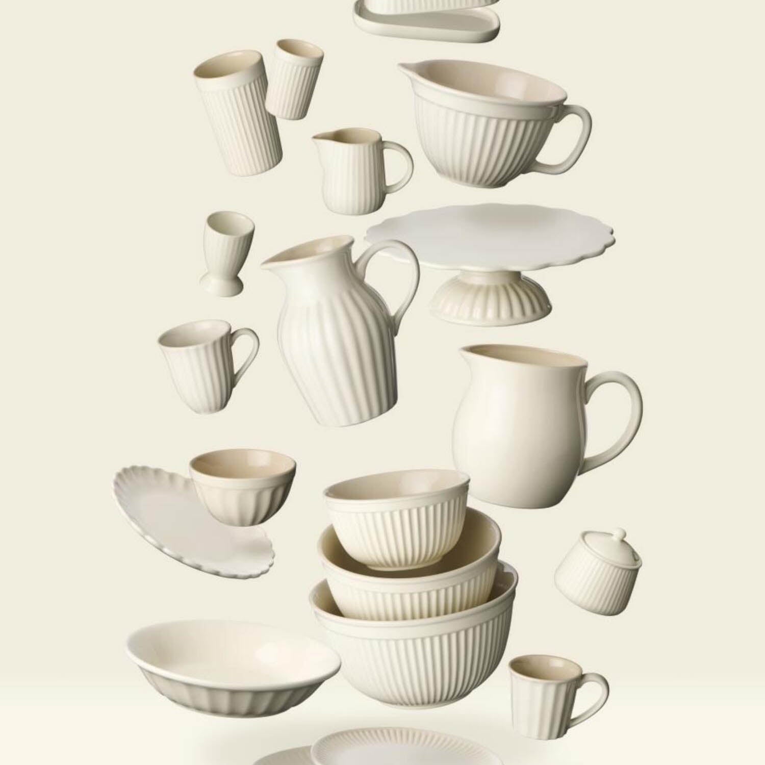 Kanne "Mynte" - 2 l (Butter Cream)