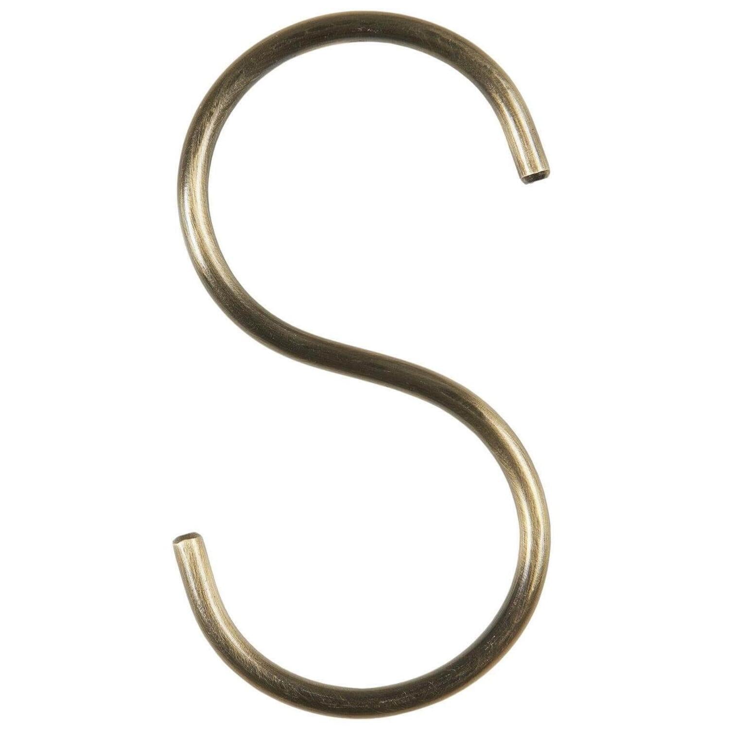 S-Haken mit Antikmessing-Look
