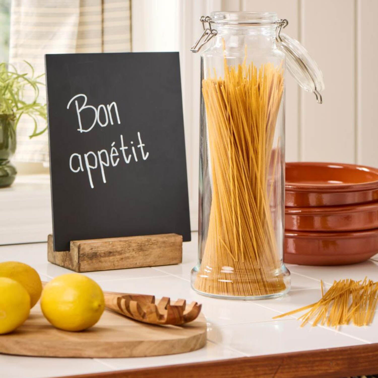 Pastaglas mit Patentdeckel - 2,4 l (Transparent)