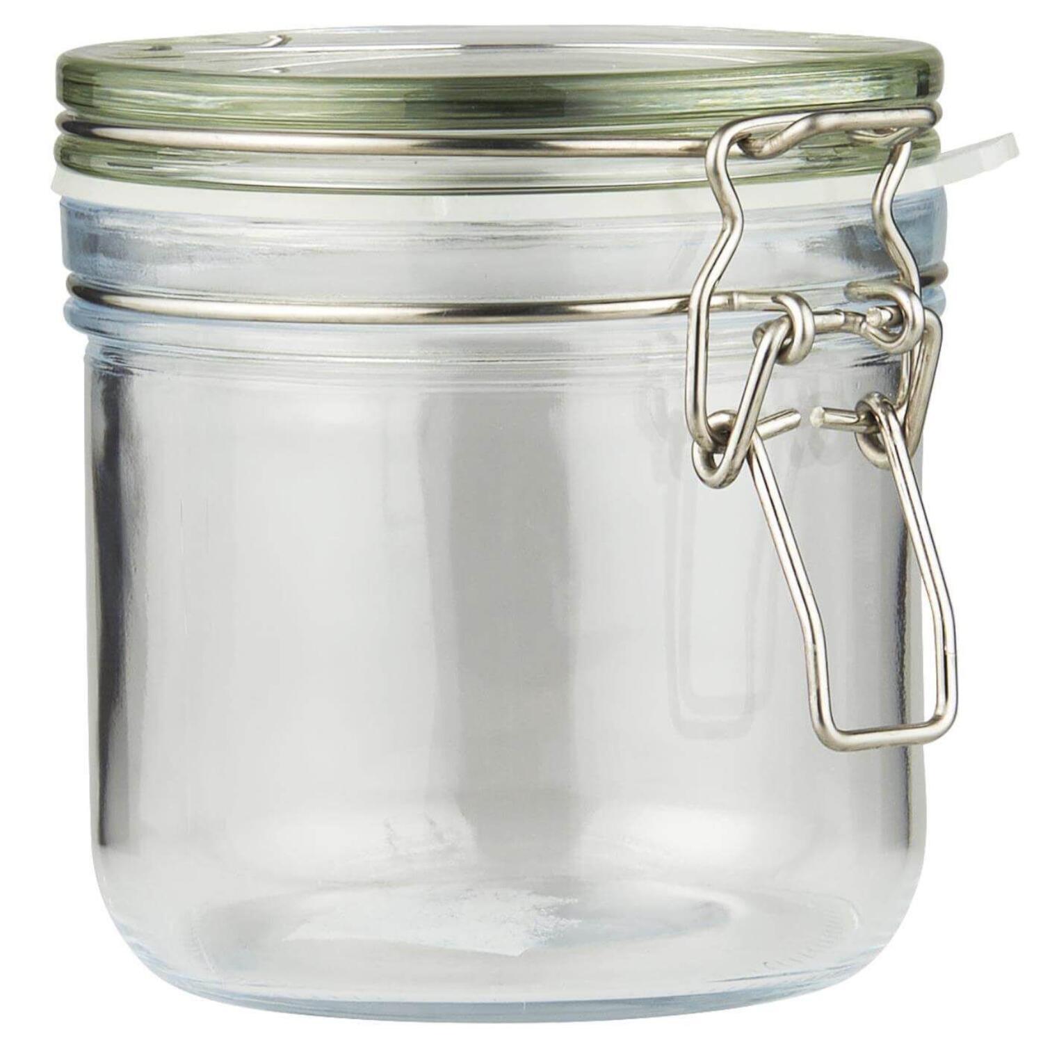 Vorratsglas mit patentiertem Deckel - 450 ml (Transparent)