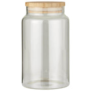 Glaskrug mit Bambusdeckel - 1 l (Transparent/Natur)