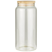 Glaskrug mit Bambusdeckel - 1,3 l (Transparent/Natur)