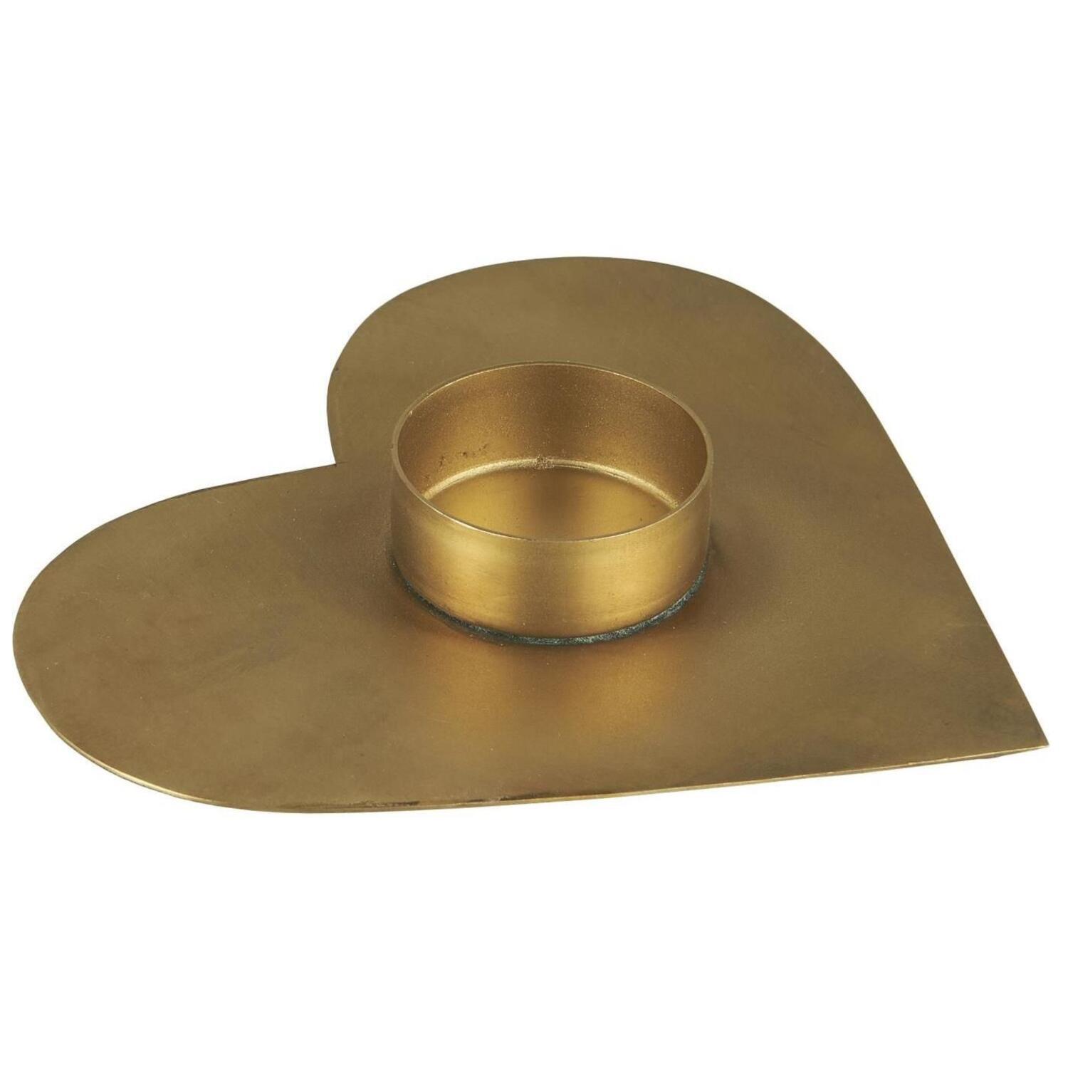 Kerzenhalter "Herz" (Gold)