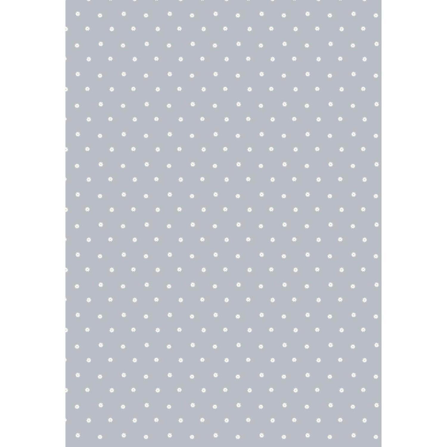 Geschenkpapierrolle "Daisies" - 52,5x500 cm (Grau)