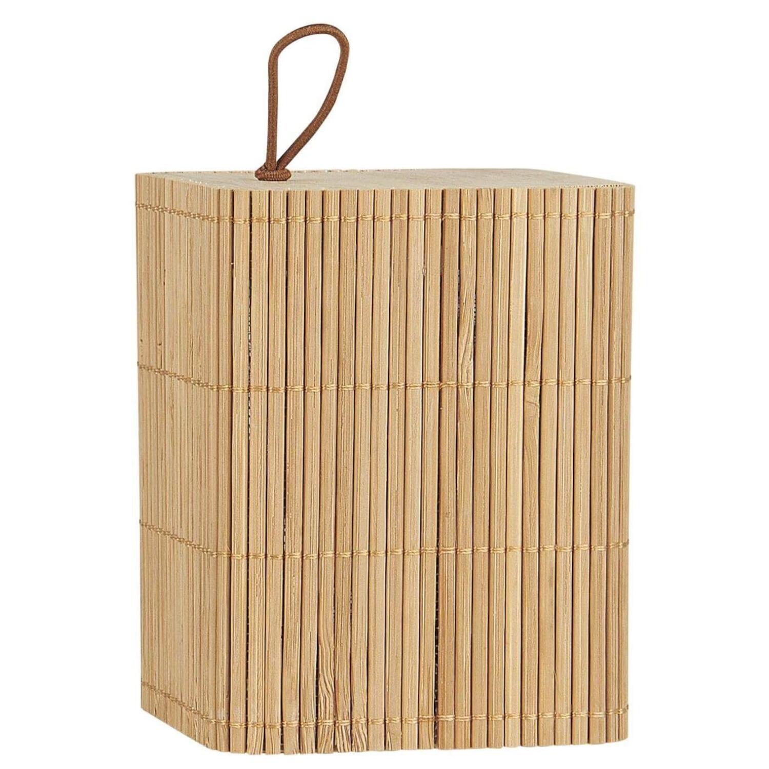 Schachtel mit Bambusdeckel - 7,7x7,7x10cm (Natur)