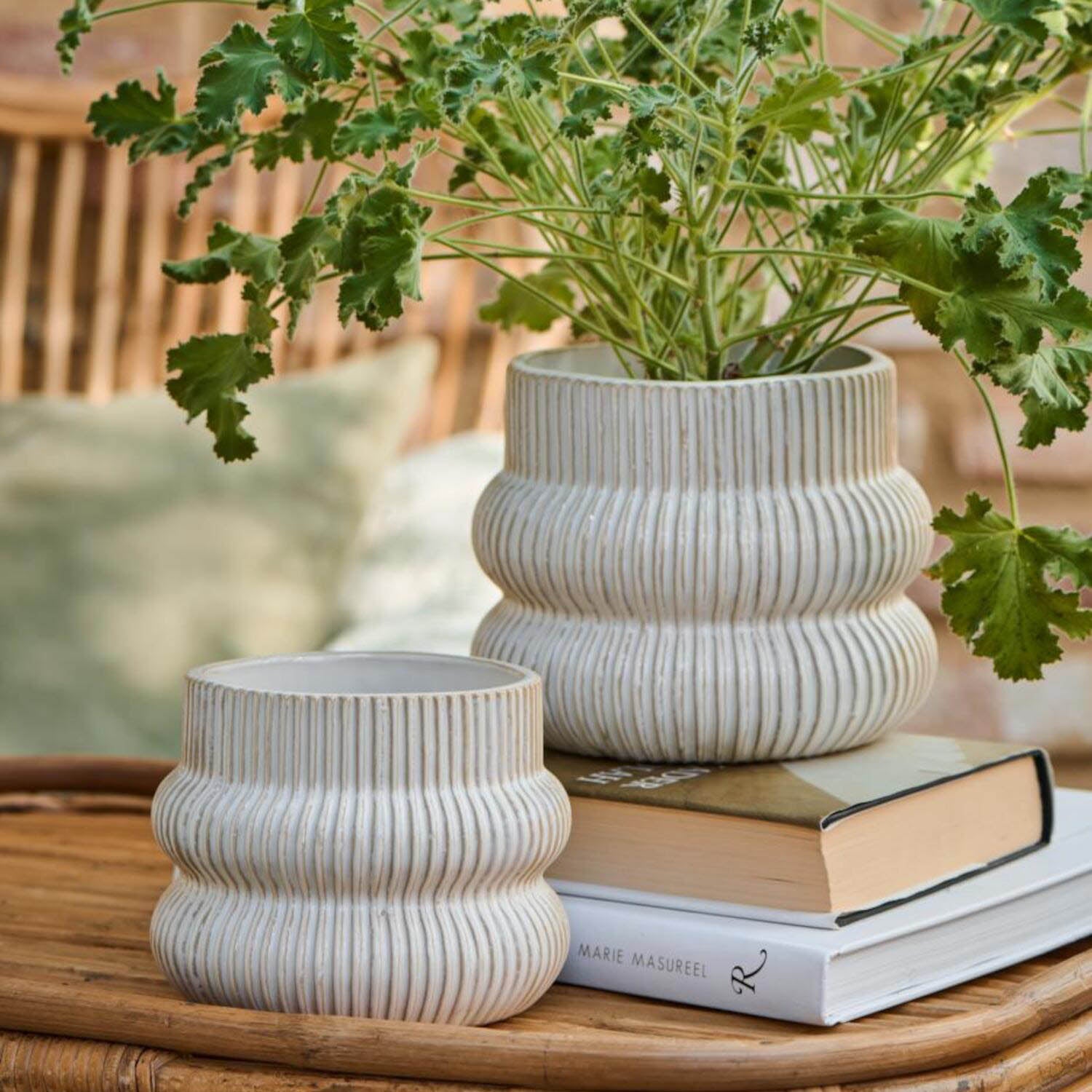Blumentopf - 13,5x10,5 cm (Distressed White)
