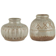 Vase "Lea" im 2er-Set (Grau)