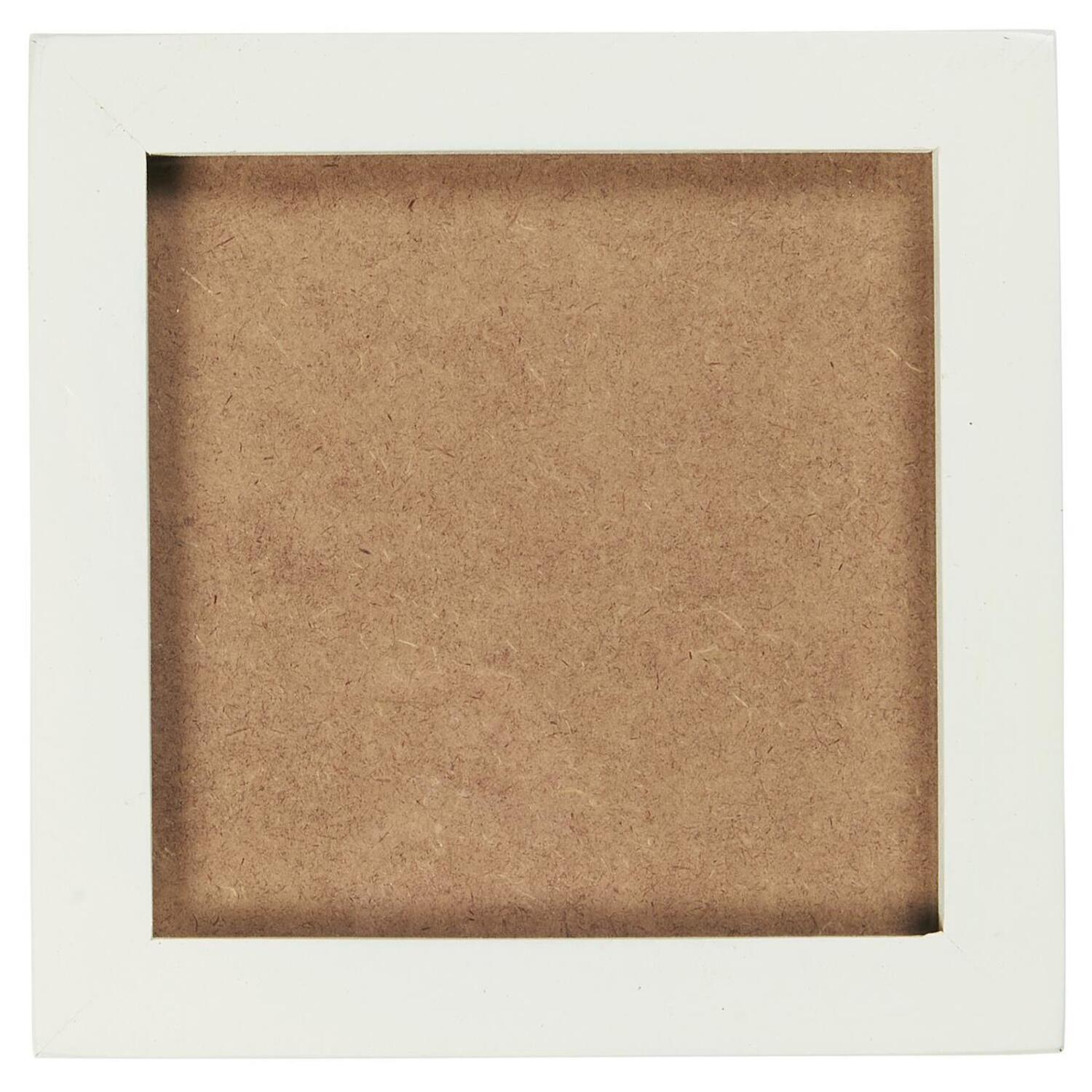 Fotorahmen "Unika" - 18x2x18 cm (Weiß)