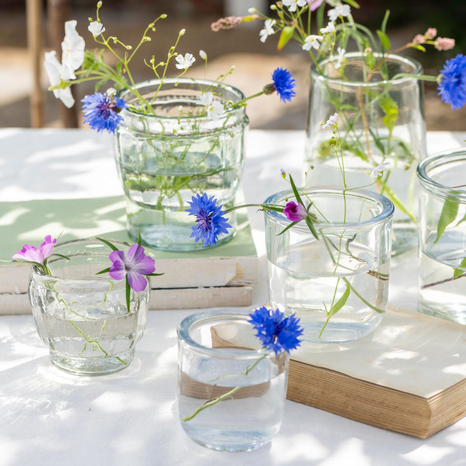Vase im 2er-Set - 7,5x7,5 cm (Transparent)