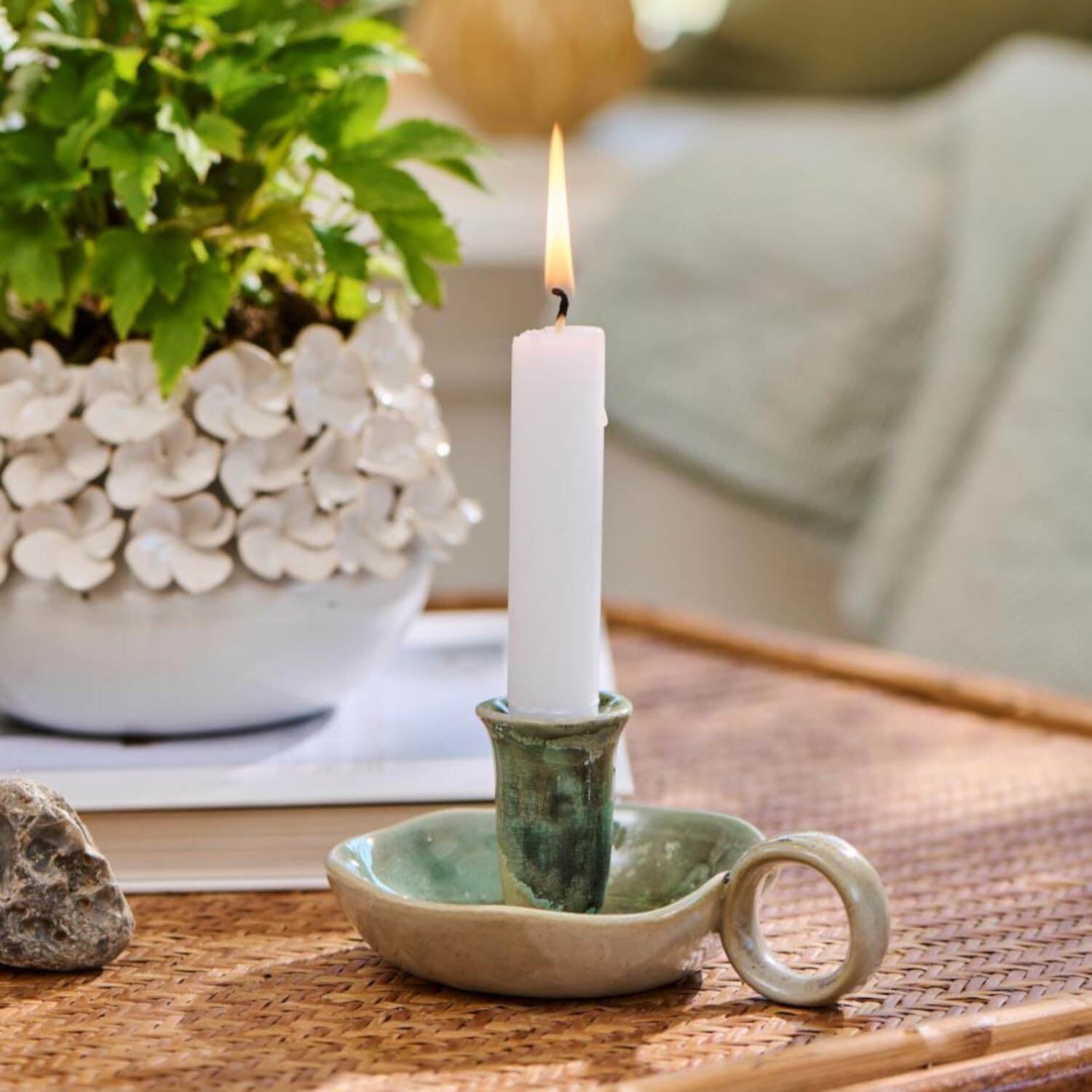Kerzenhalter - 11x14,5x6,5 cm (Ocean Green) Ib Laursen