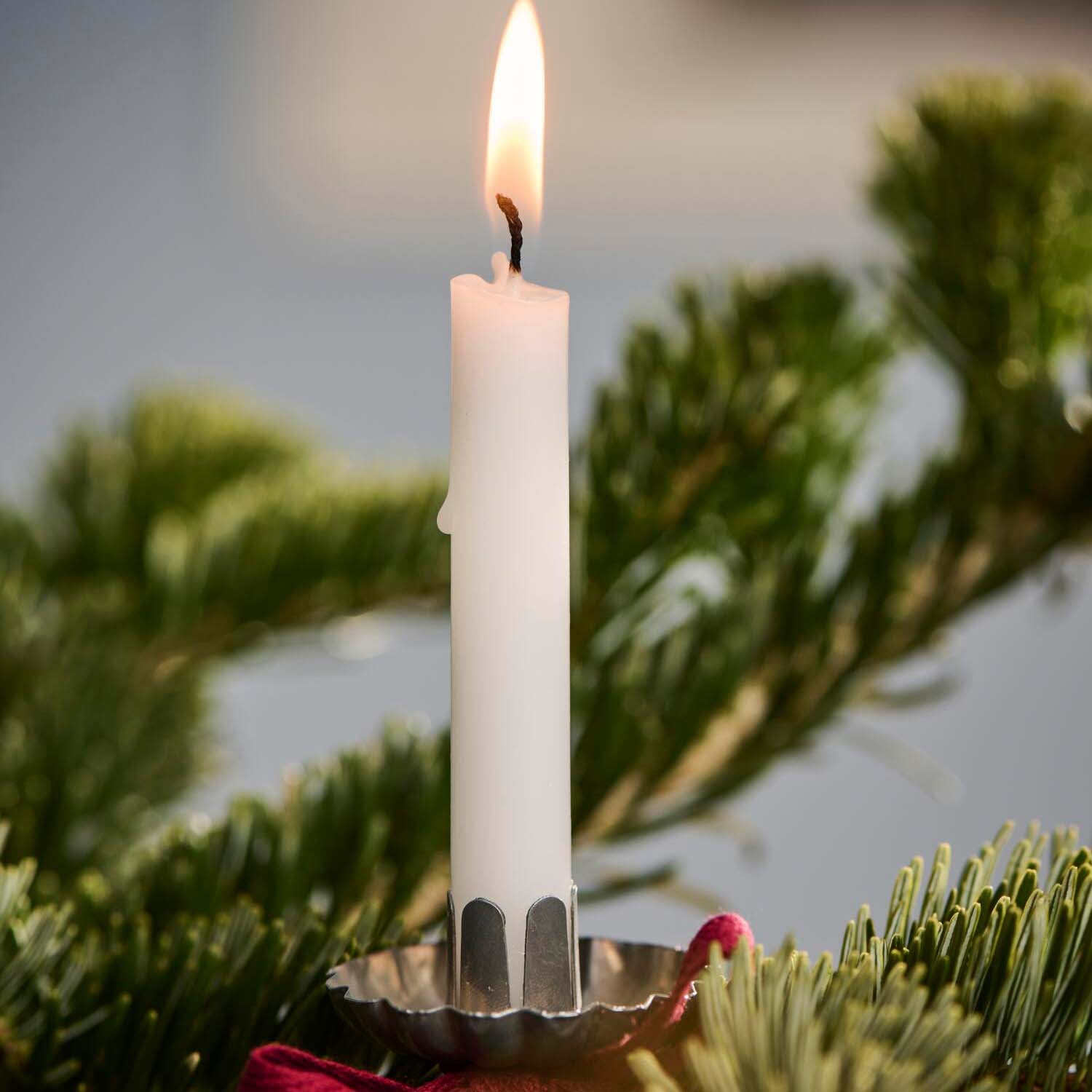 Weihnachtsbaumkerzen - 12er-Set (Creme)