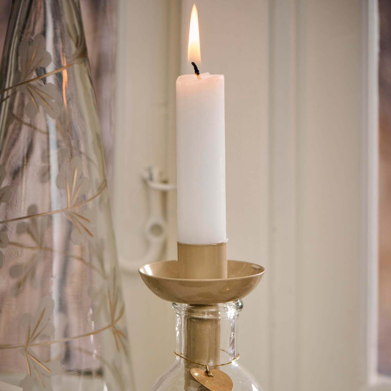 Kerzenhalter "Flaschenstecker" (Beige)