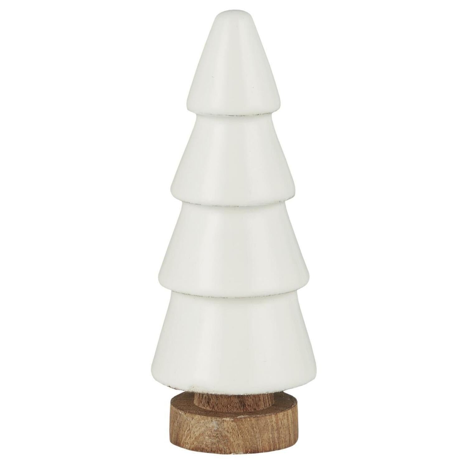 Tannenbaum stehend - 4,5x12,5 cm (Weiß/Braun)