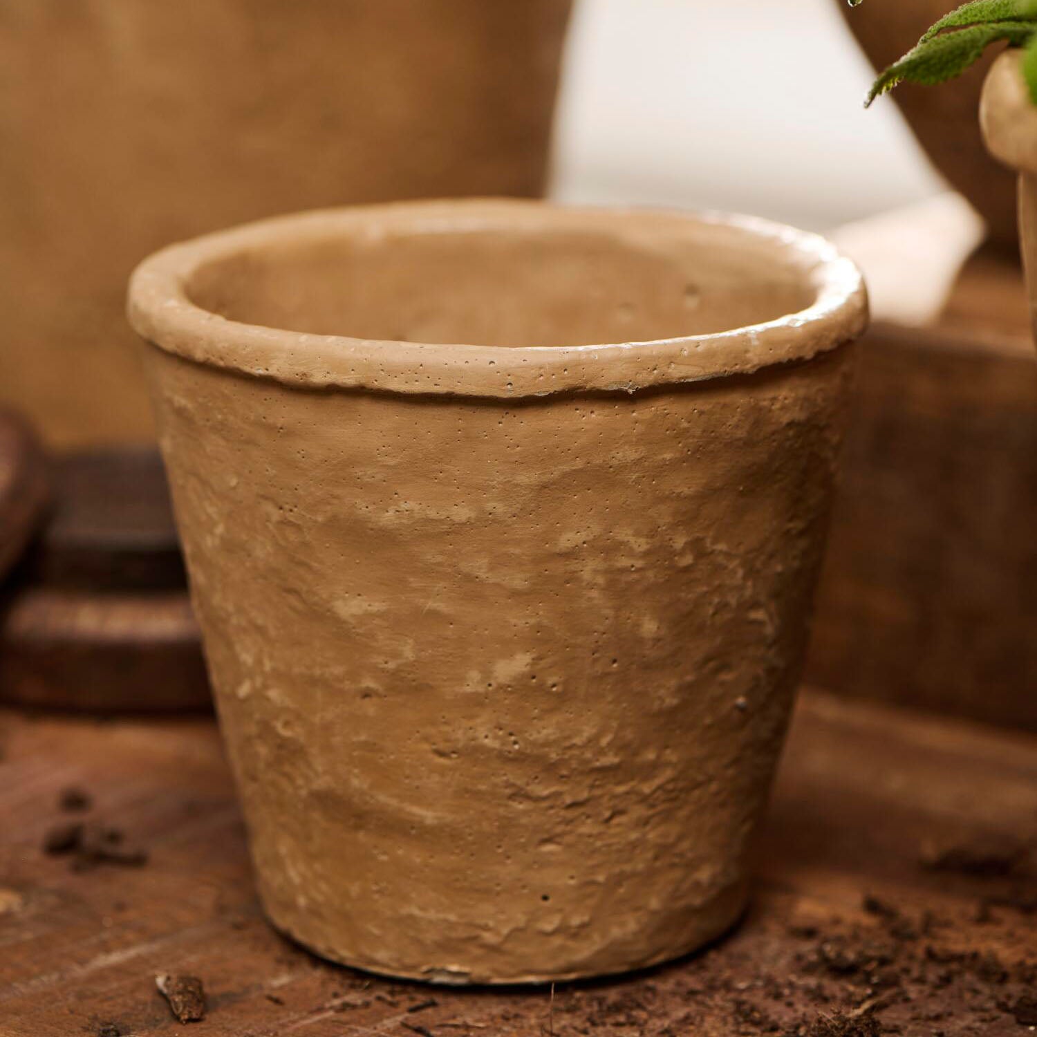 Pflanztopf "Saga" - 12,3x11,5 cm (Natur)