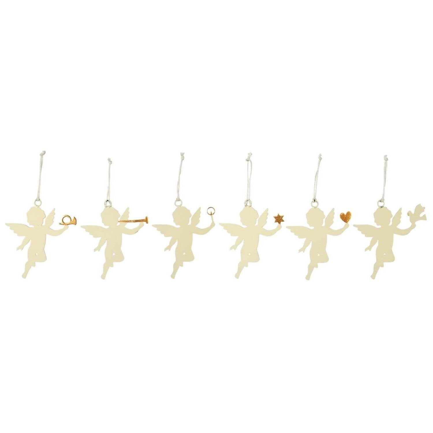 Anhänger Engel "My Nostalgic Christmas" im 6er-Set (Creme)