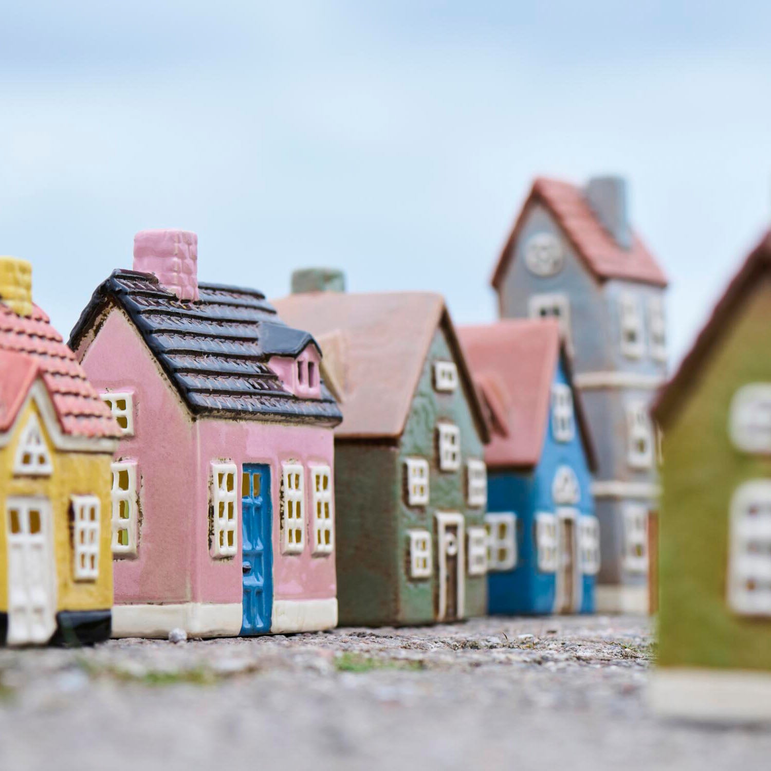 Teelicht-Haus "My Home Town" - 9,5x7x23,2 cm (Rost)