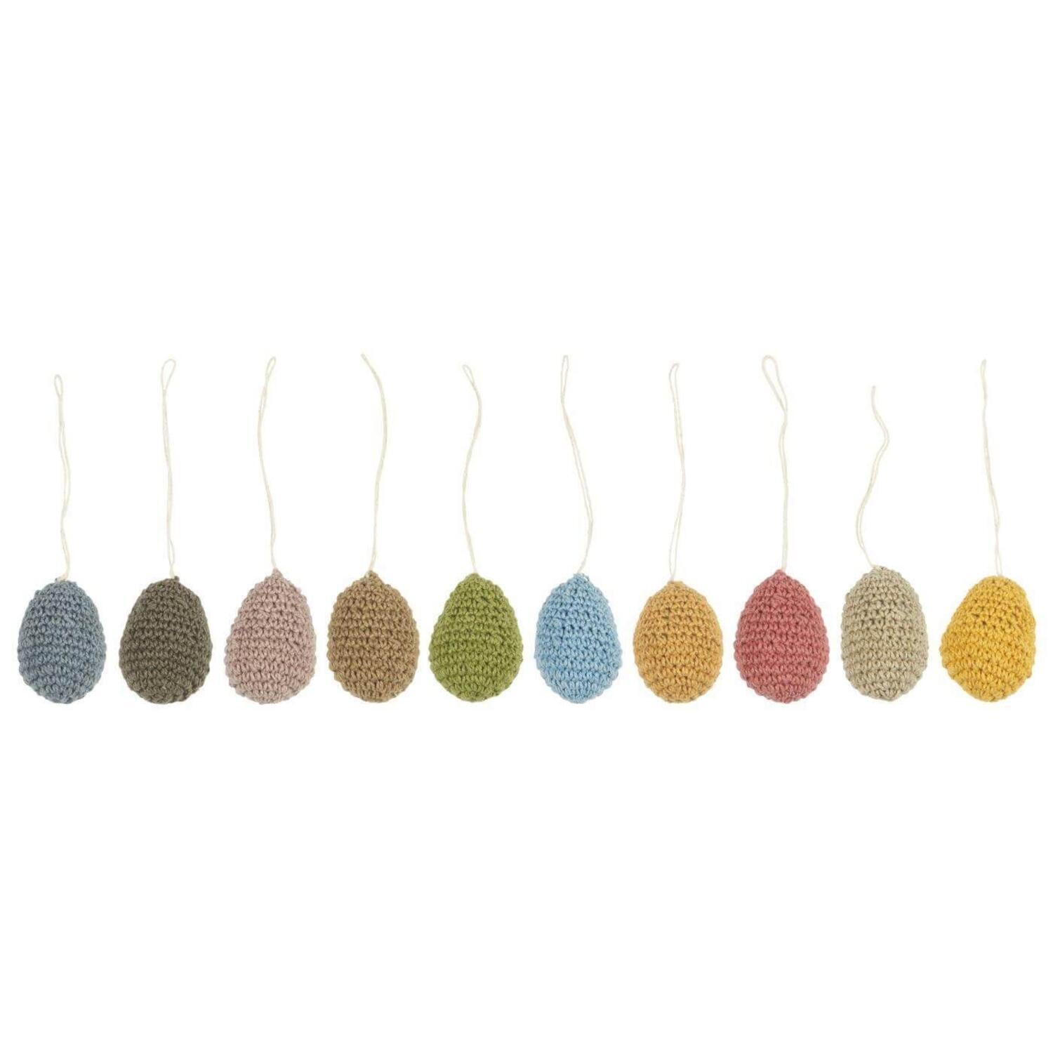 Osterei im 5er-Set - 3x4,5 cm (Grau/Braun/Beige/Hellbraun/Grün)
