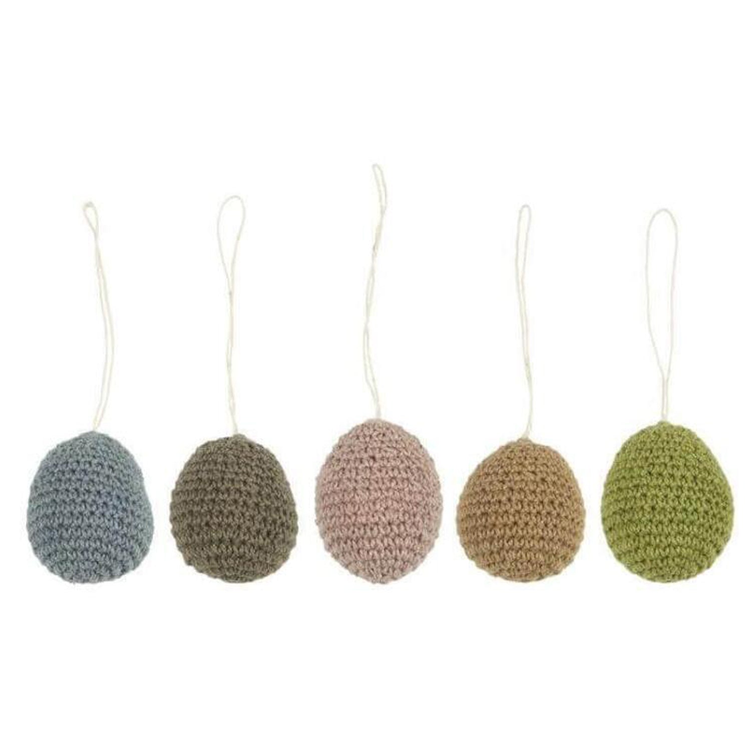 Osterei im 5er-Set - 4x5 cm (Grau/Braun/Rose/Hellbraun/Grün)