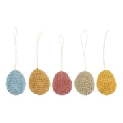 Osterei im 5er-Set - 3x4,5 cm (Hellblau/Ocker/Pink/Nude/Orange)