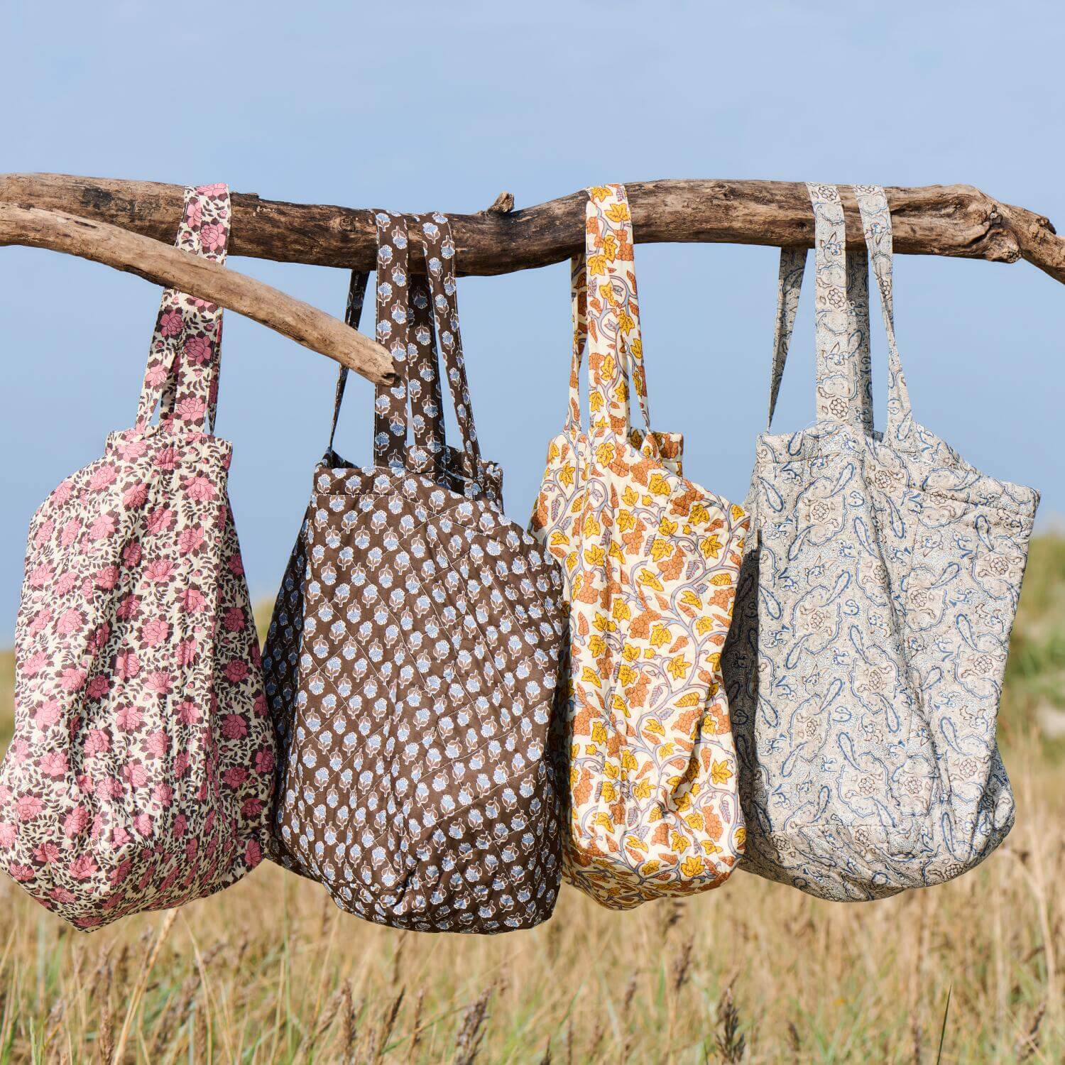 Tasche mit Paisleymuster (Blau/Braun)