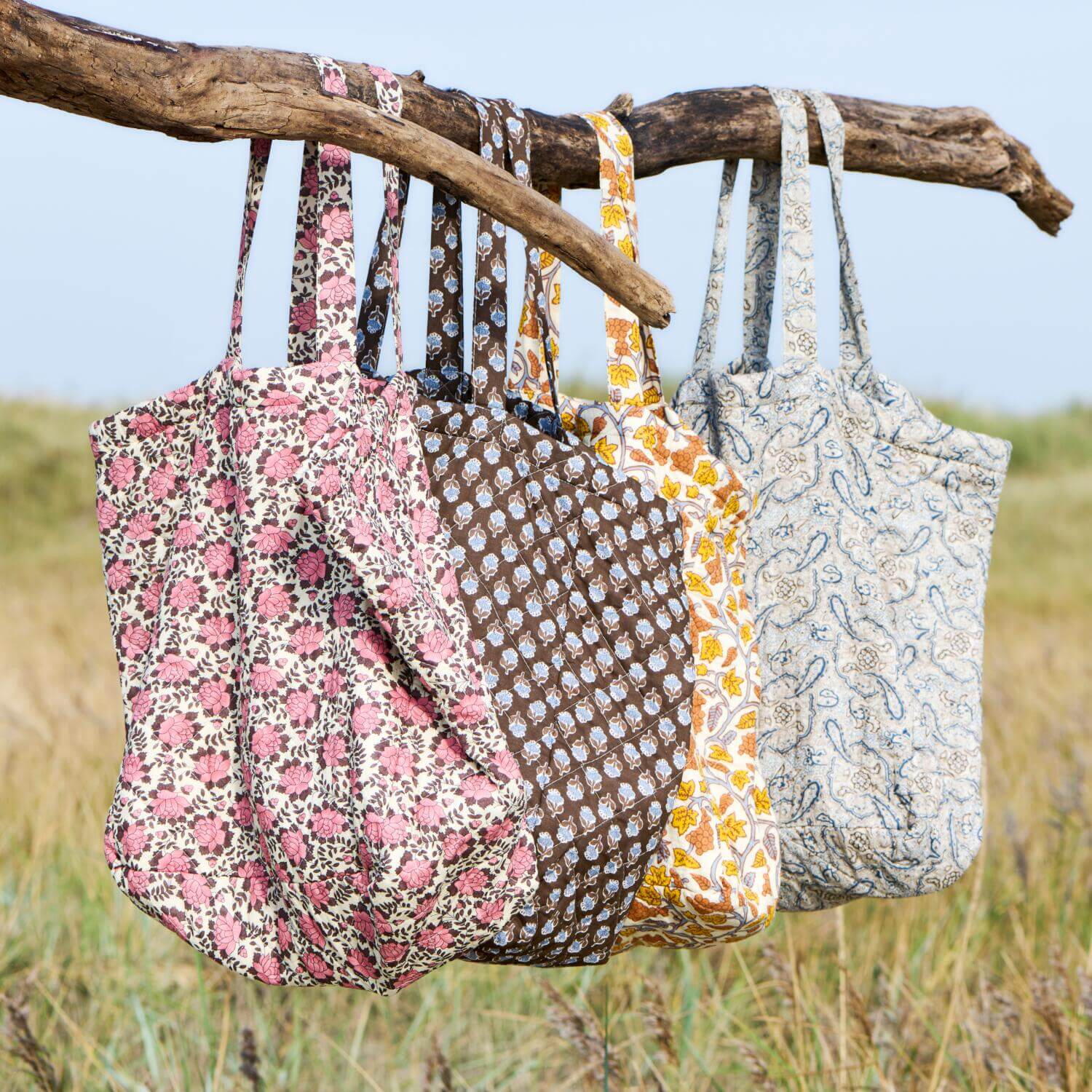 Tasche mit Paisleymuster (Blau/Braun)