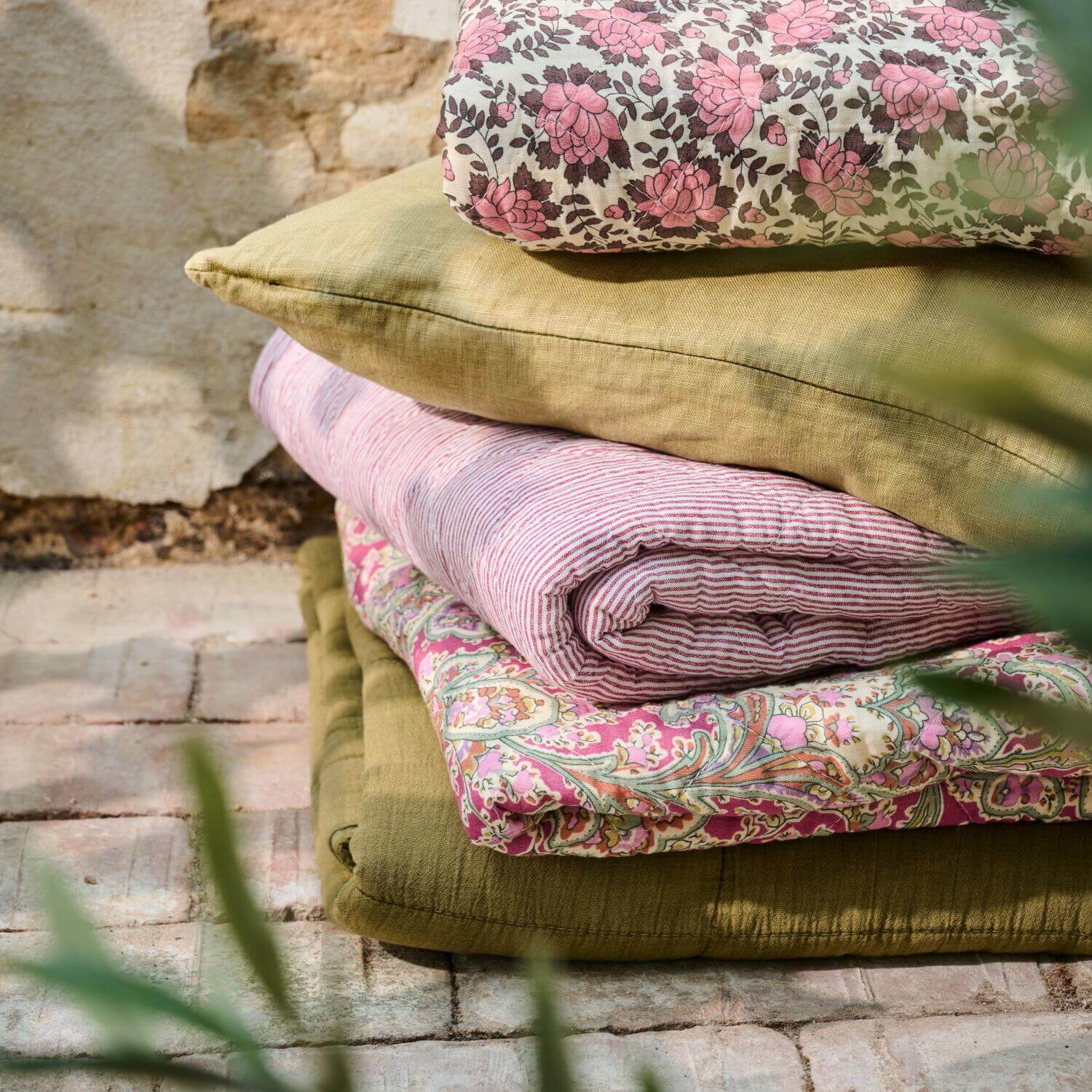 Vintage Quilt - 180x130 cm (Herbal Green) Ib Laursen