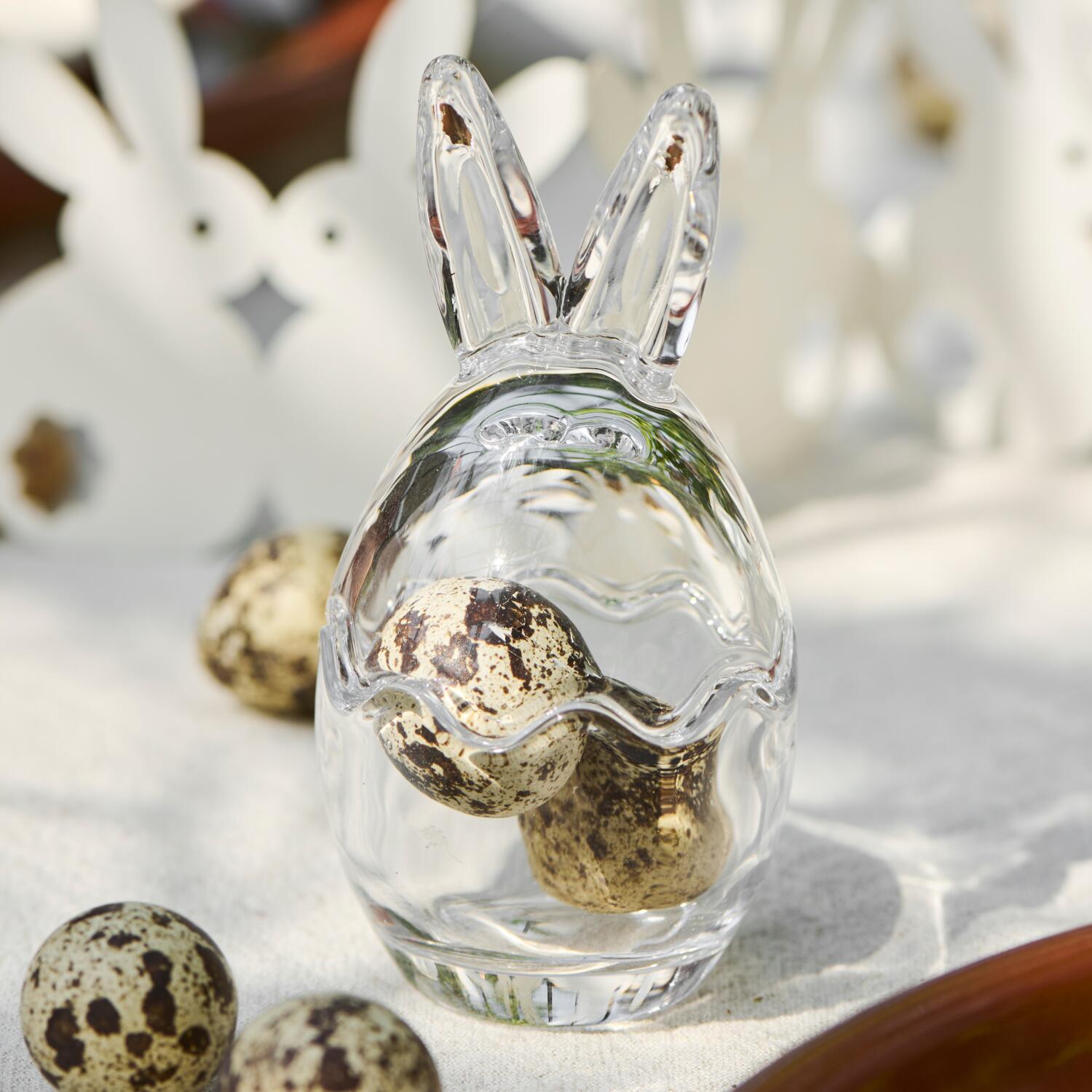 Osterei-Glasdose mit Hasenohren zweiteilig - ø 5,5 cm (Klar) Ib Laursen