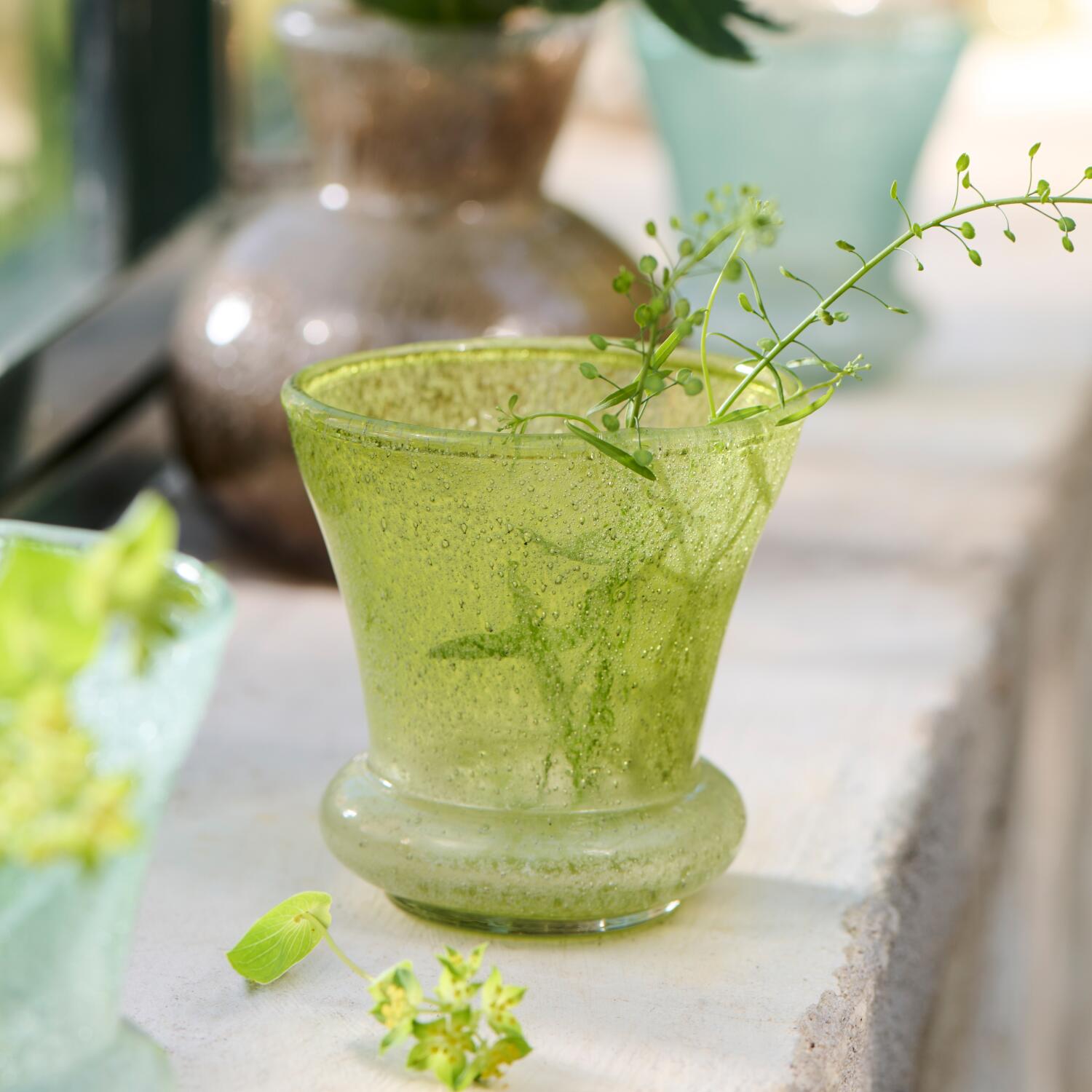 Vase mit Bläschen (Grün) Ib Laursen