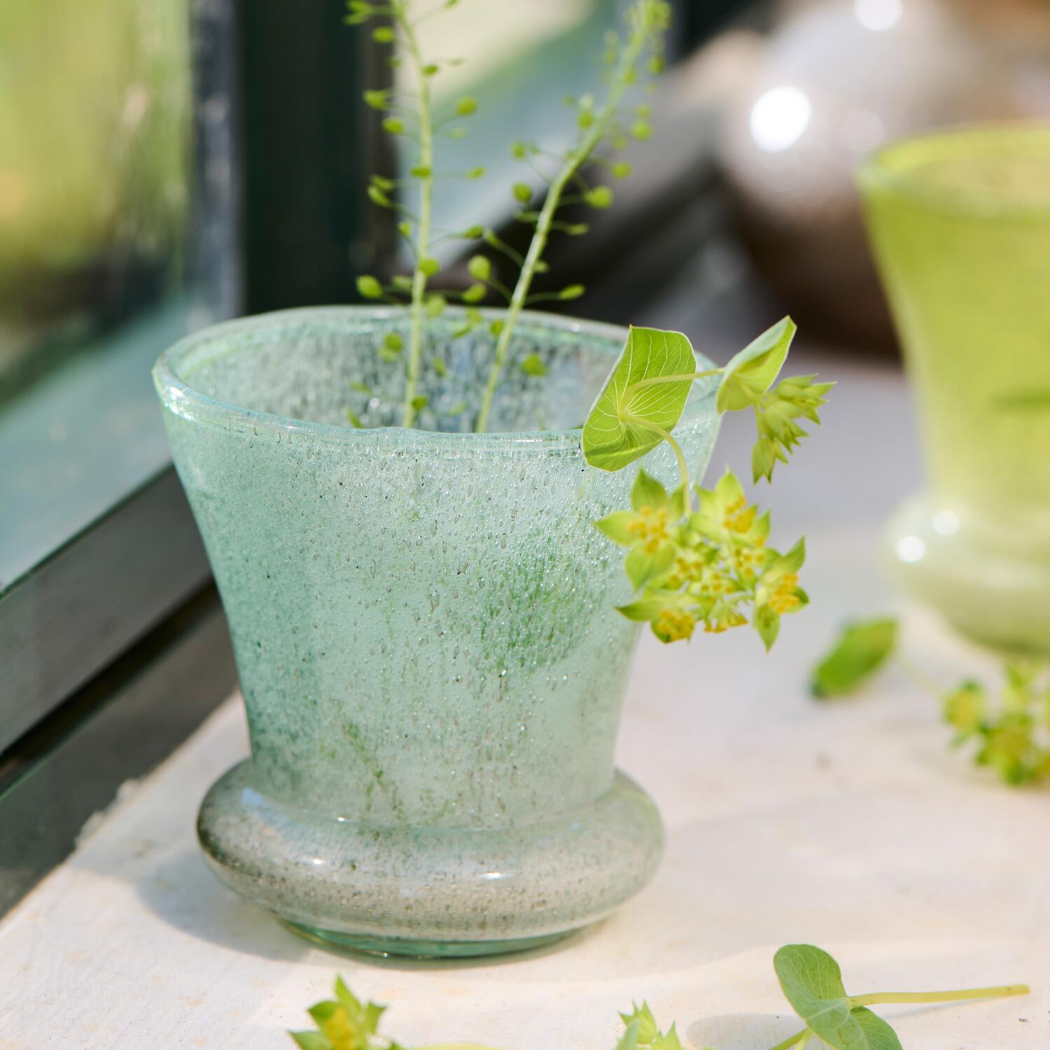 Vase mit Bläschen (Blau) Ib Laursen