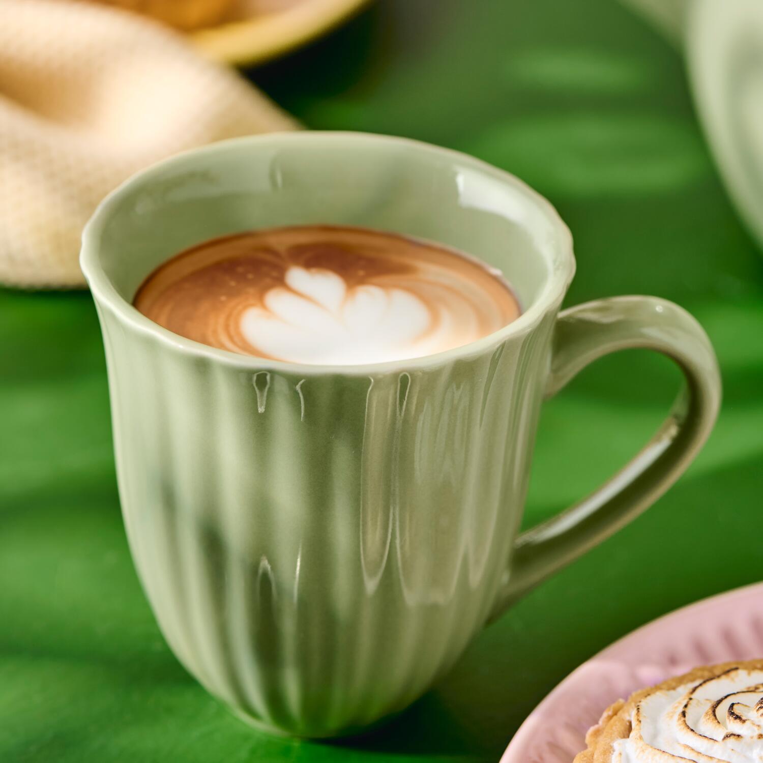 Tasse mit Rillen "Mynte" - 240 ml (Wasabi)