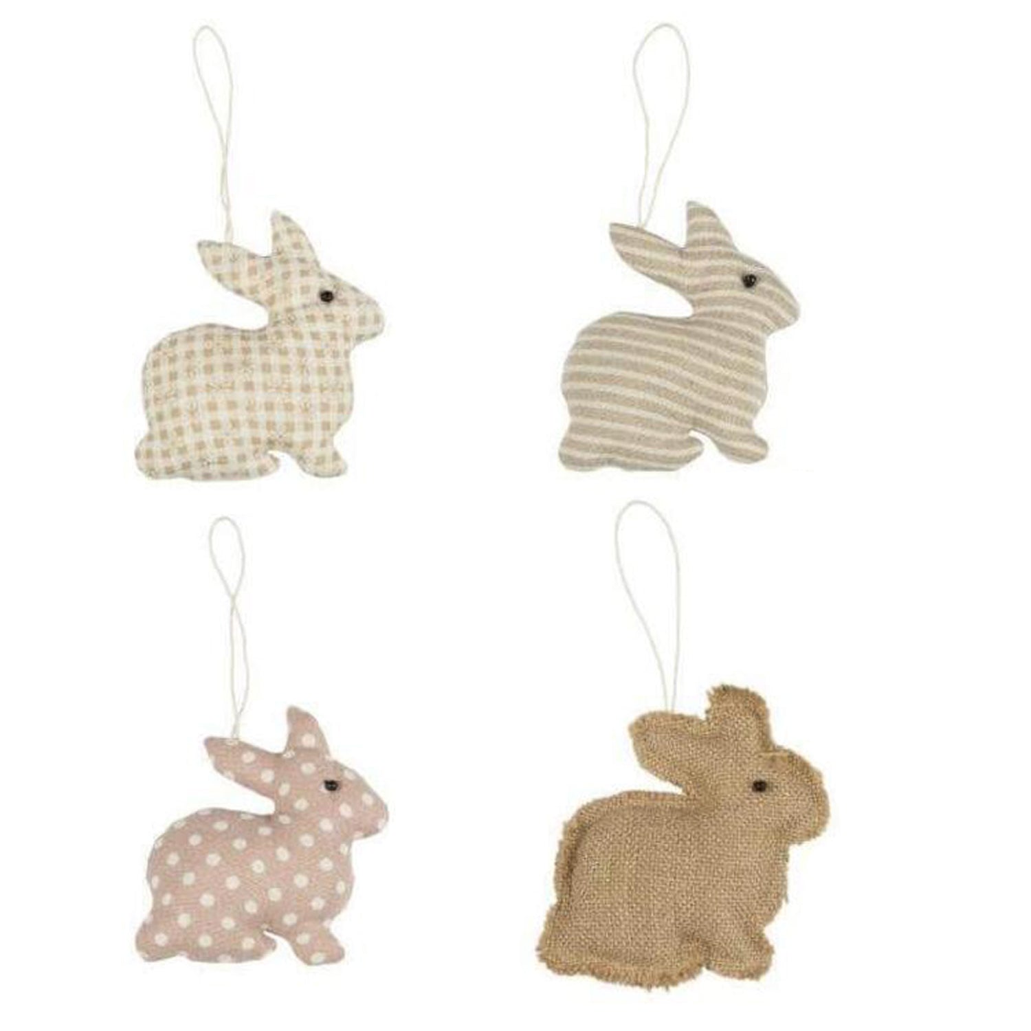 Osterhase "Muster" im 4er-Set - 10,5x3x11 cm (Bunt)
