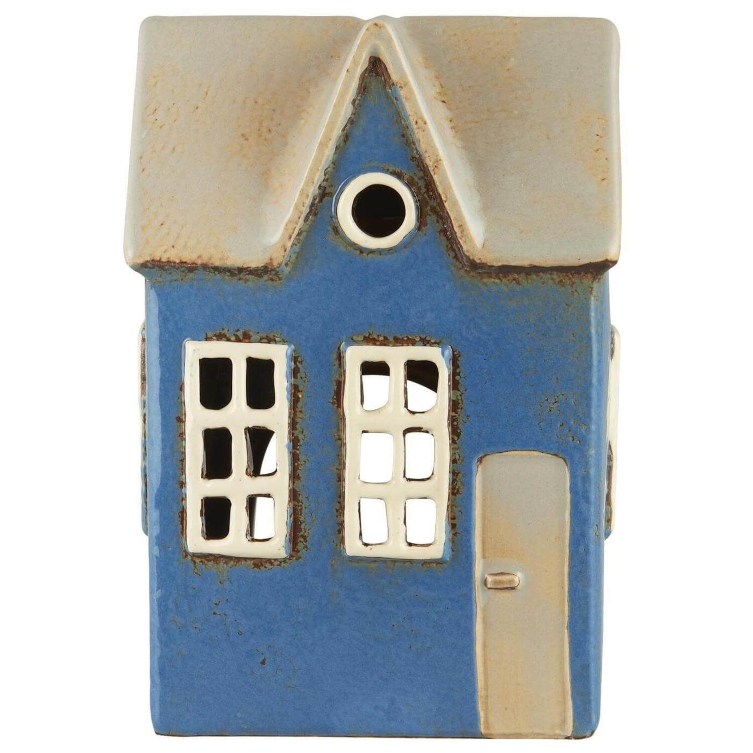 Teelicht-Haus "Nyhavn - rundes Dachfenster" - 11,5x8x17 cm (Bunt)
