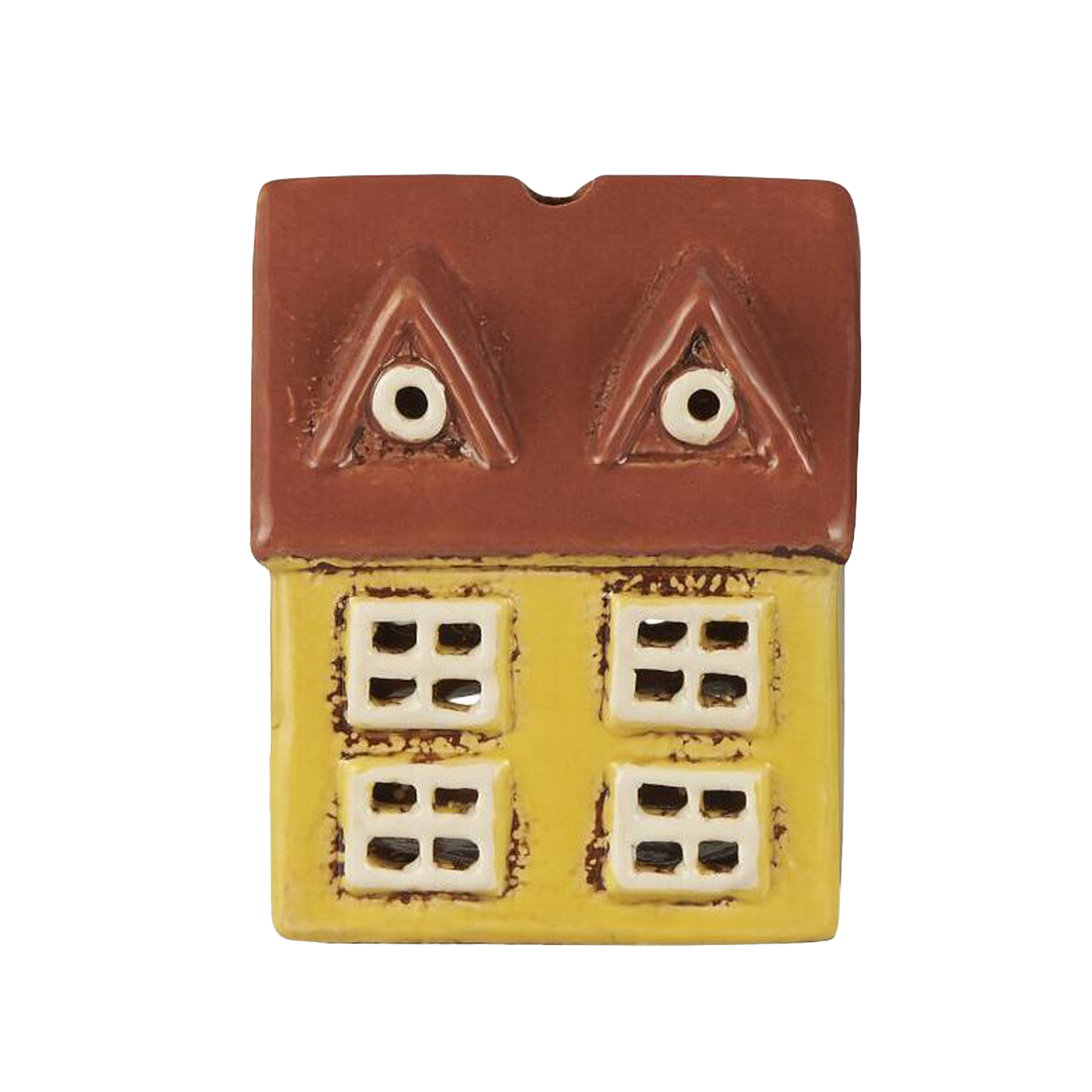 Teelicht-Haus "Nyhavn" - 8x8x10 cm (Gelb)