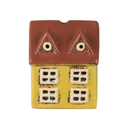 Teelicht-Haus "Nyhavn" - 8x8x10 cm (Gelb)